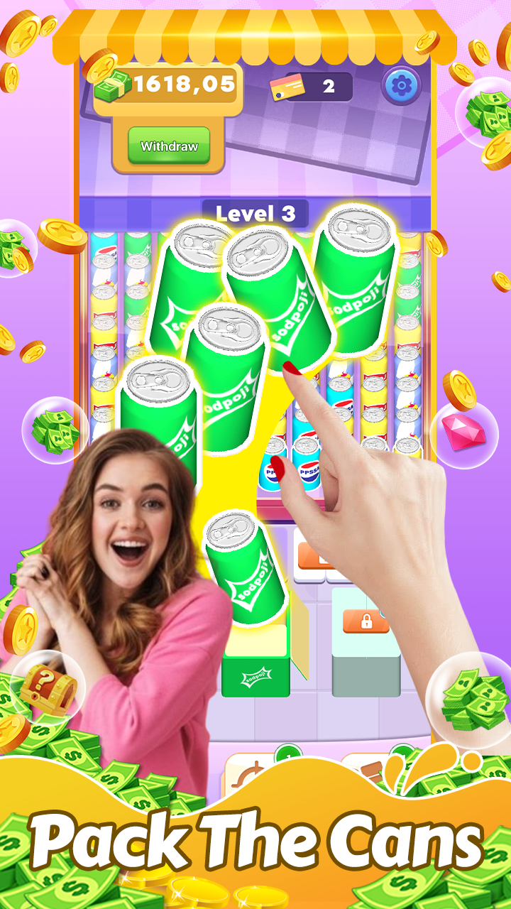 اسکرین شات 1 بازی Pack The Cans