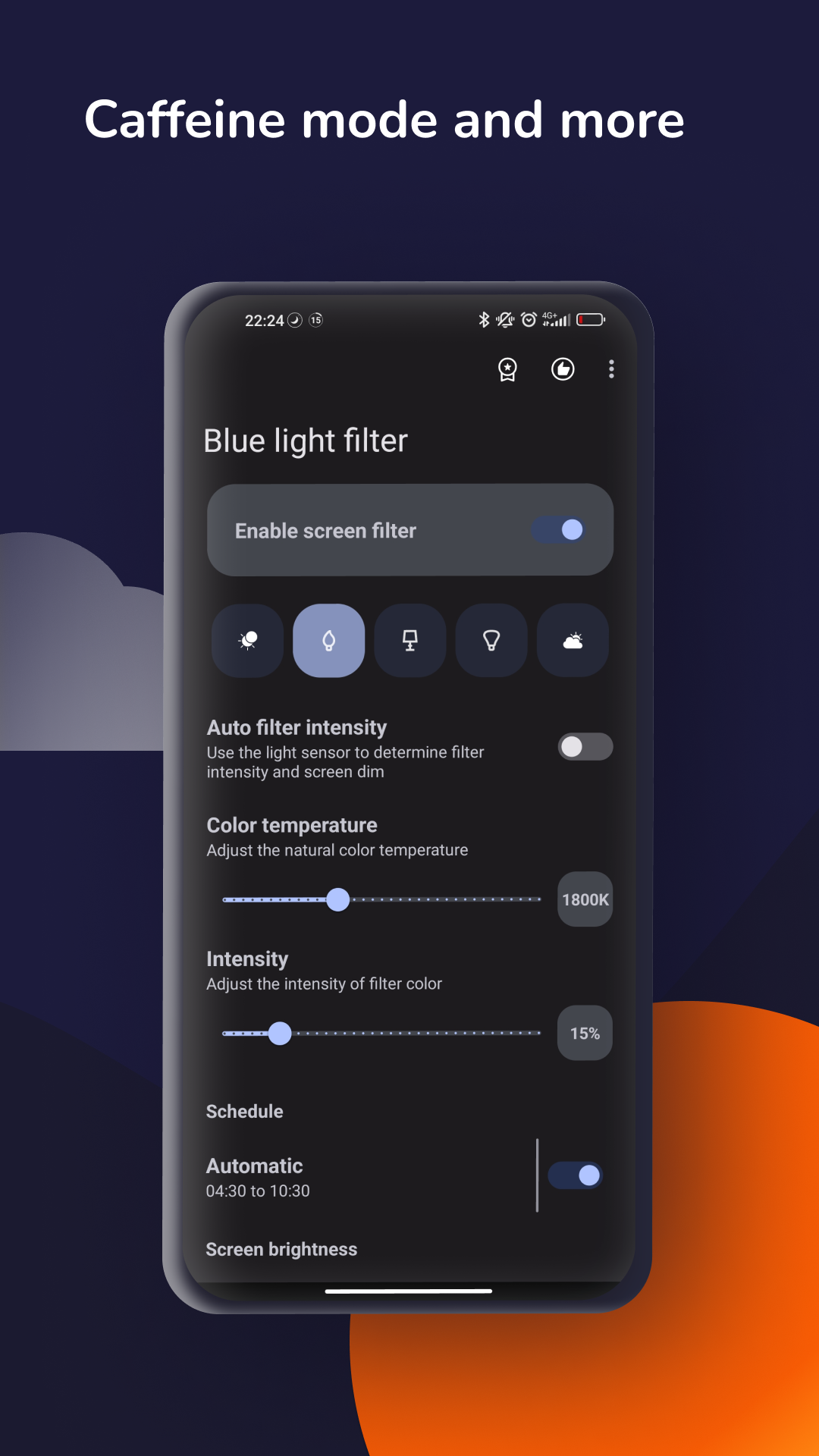 اسکرین شات 4 برنامه LumiGuard: Blue Light Filter