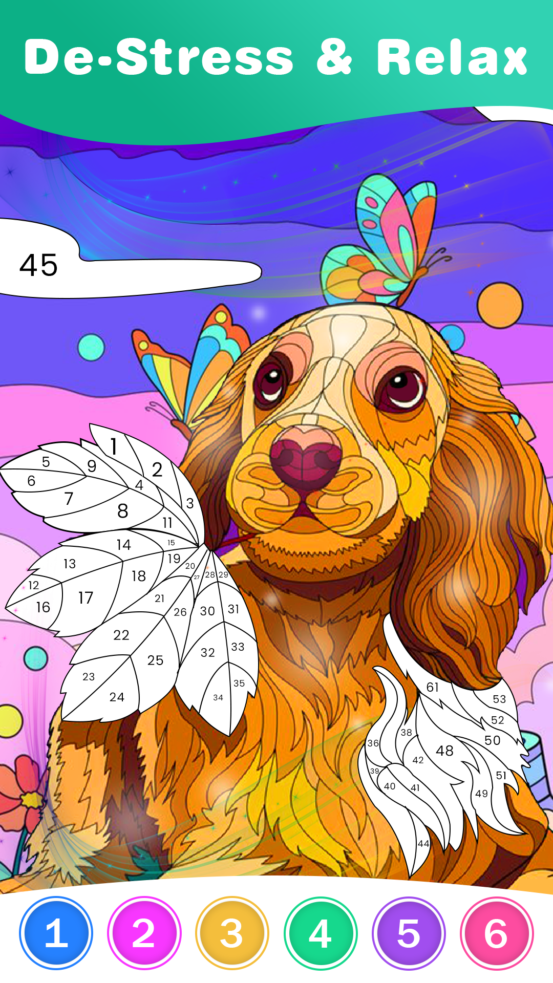 اسکرین شات 3 برنامه Paint by Number: Coloring Game