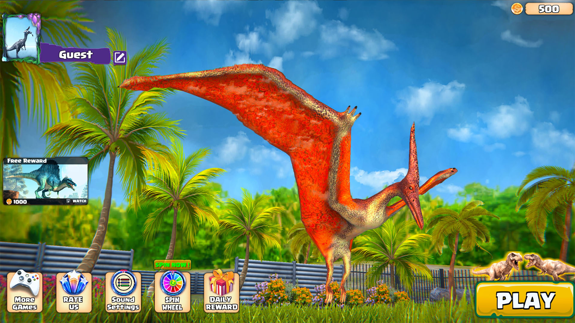 اسکرین شات 2 بازی Flying Dinosaur Simulator Game