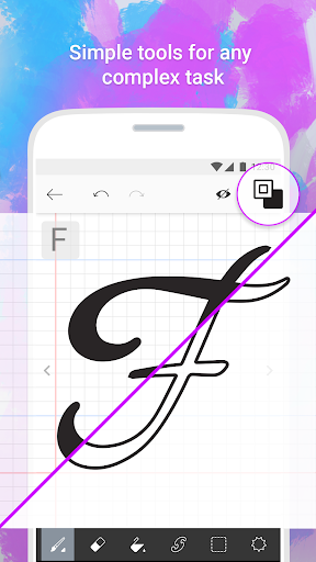 اسکرین شات 3 برنامه Fonty - Draw and Make Fonts