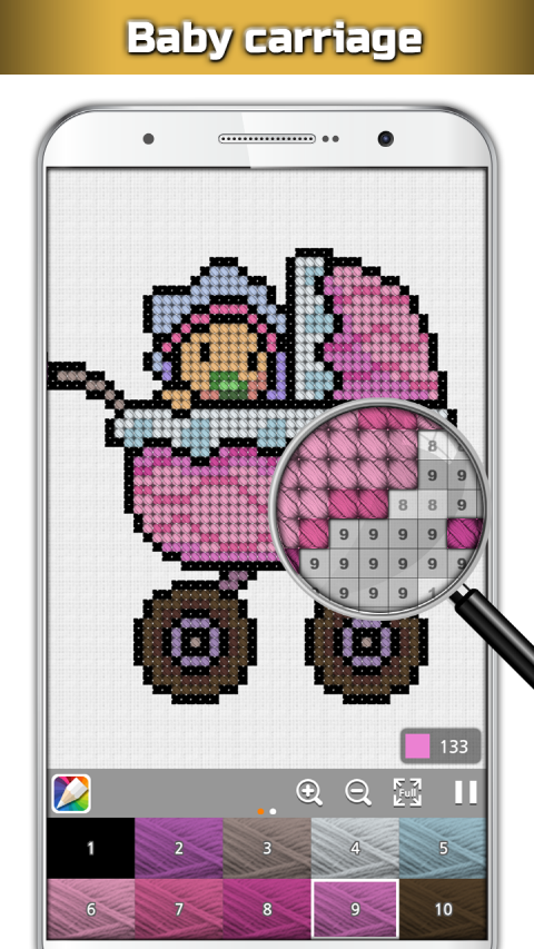اسکرین شات 3 بازی Numbering cross-stitch