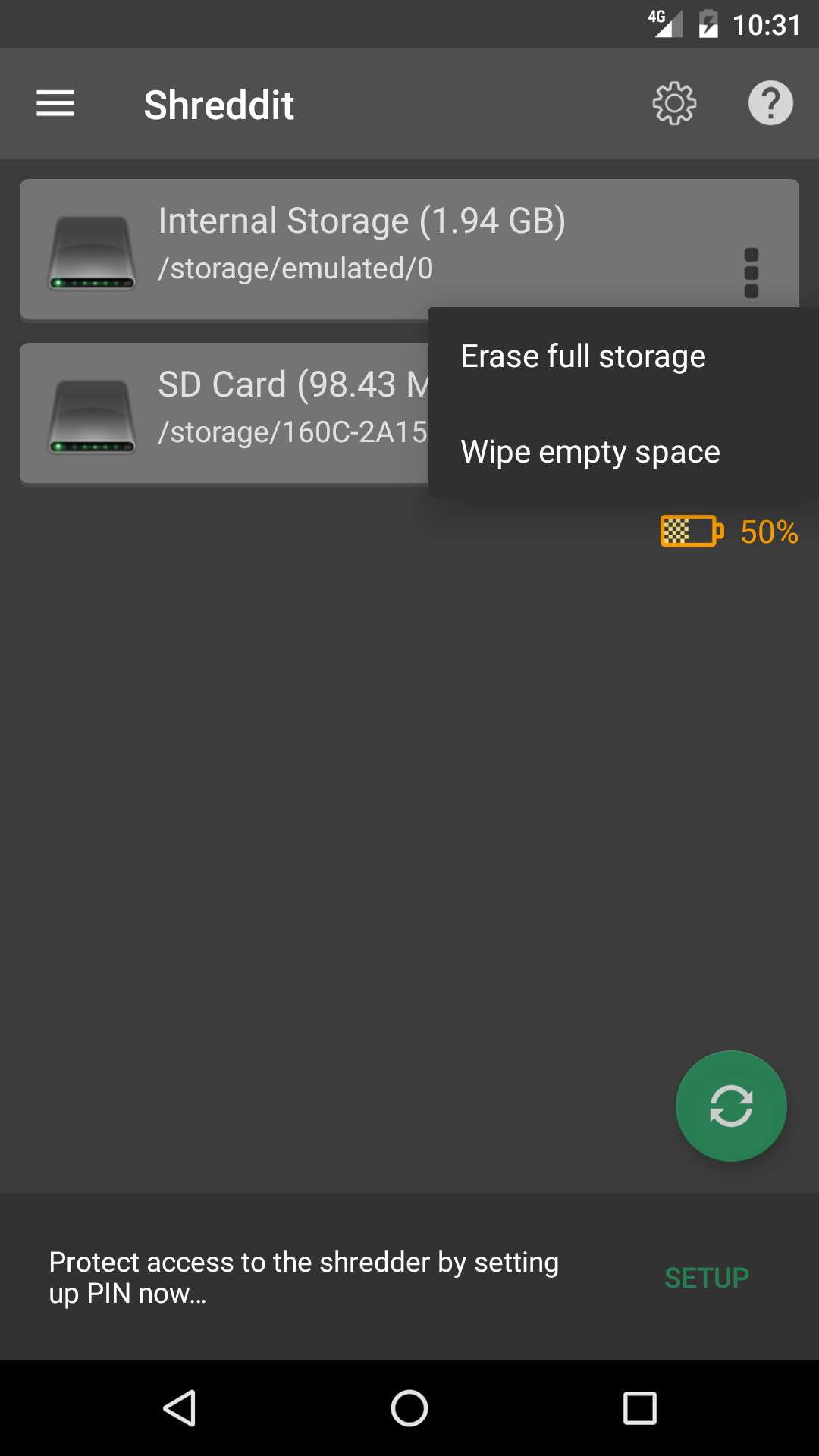 اسکرین شات 1 برنامه Shreddit - Data Eraser