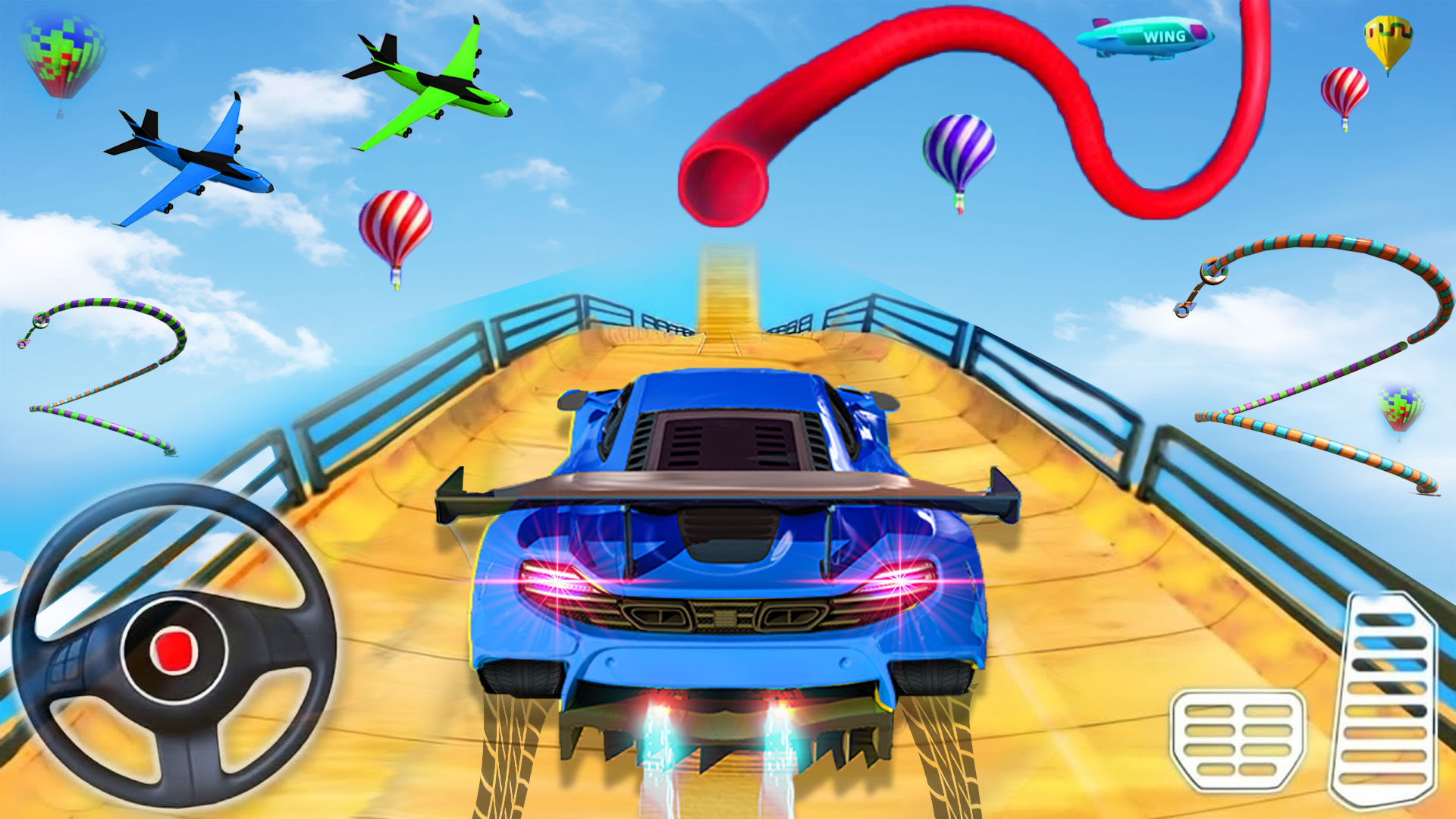 اسکرین شات 2 برنامه Mega Ramp Car Stunt 3D