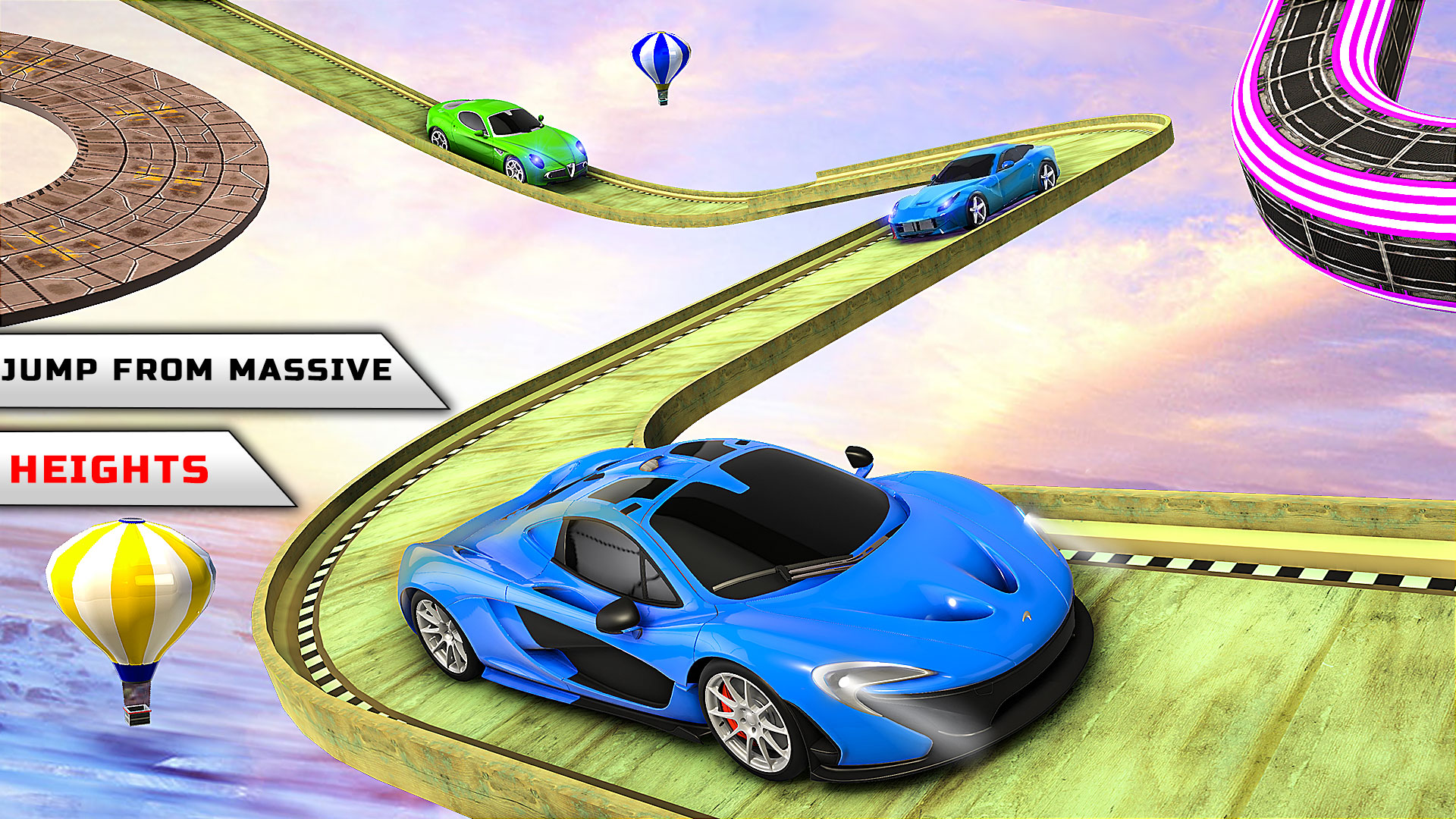 اسکرین شات 5 برنامه Mega Ramp Car Stunt 3D