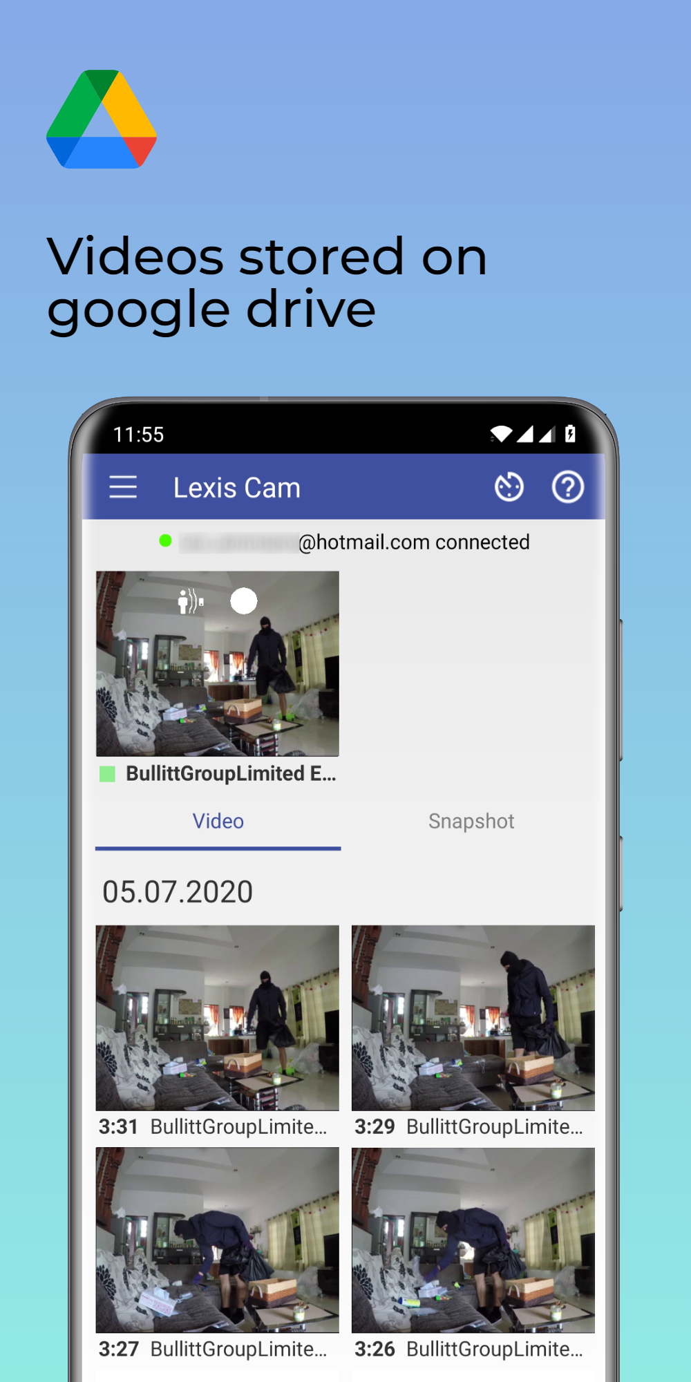 اسکرین شات 2 برنامه Lexis Cam, Home security app