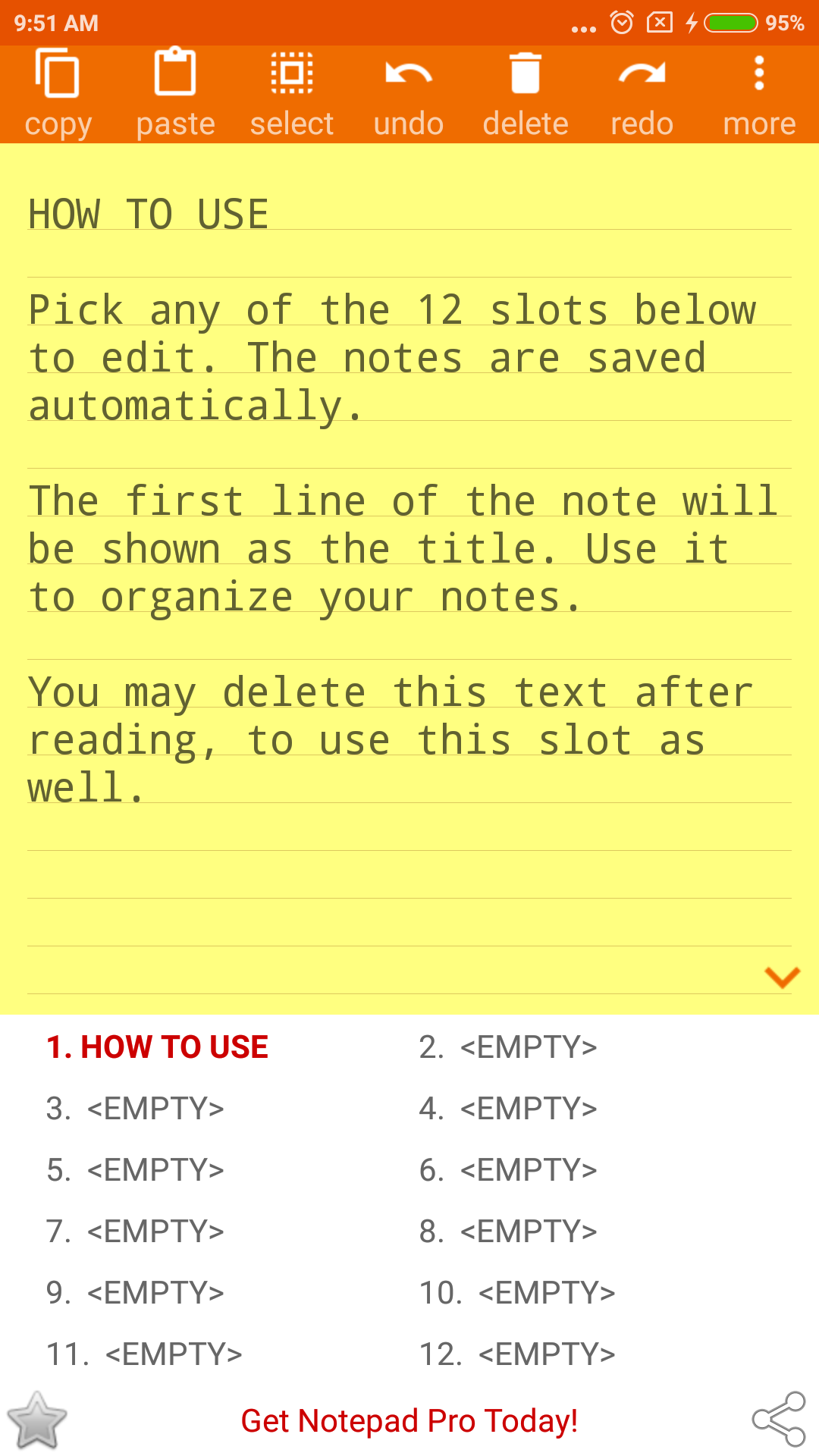اسکرین شات 1 برنامه NOTEPAD