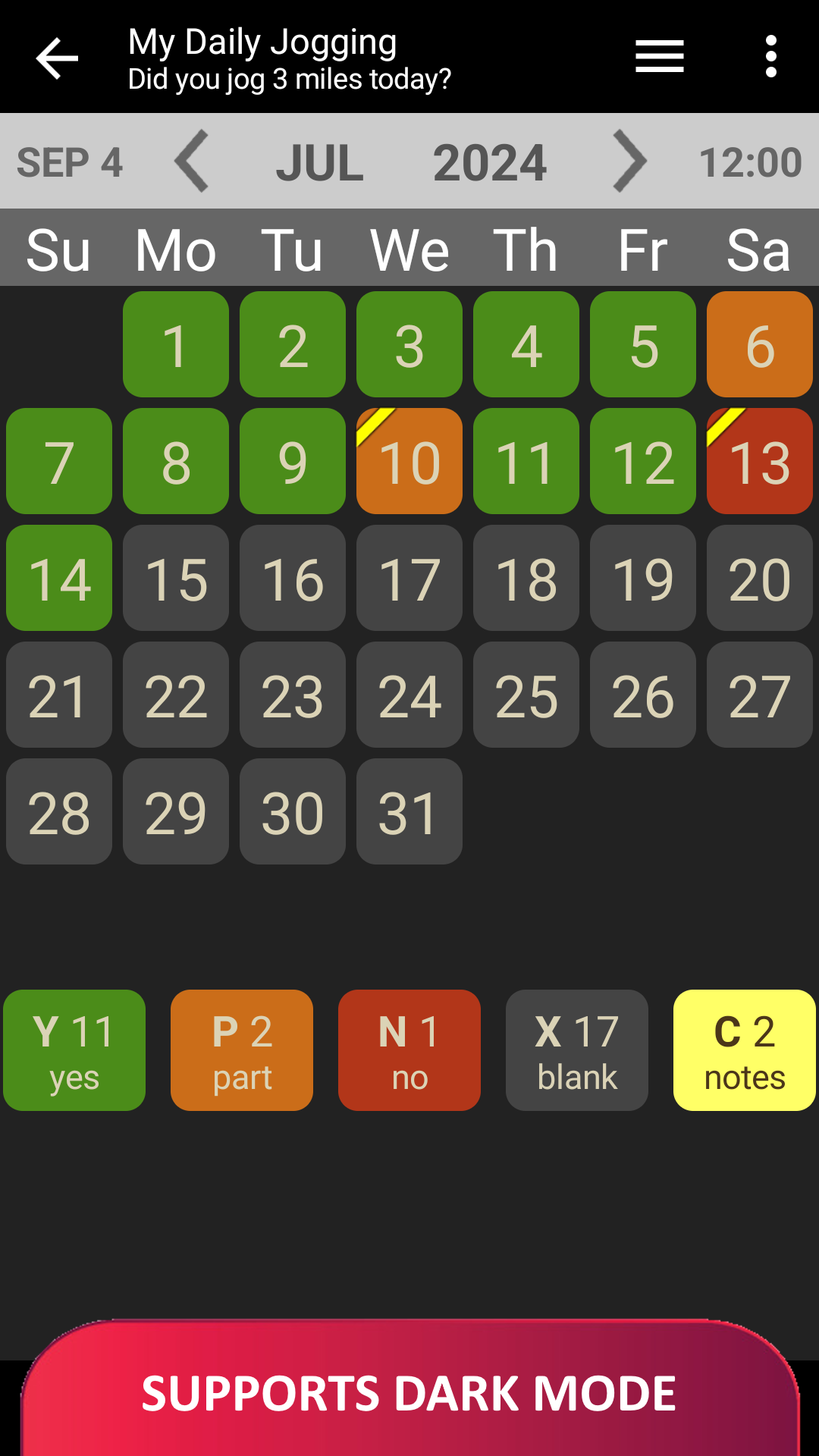 اسکرین شات 7 برنامه Habit Calendar: Habits Tracker