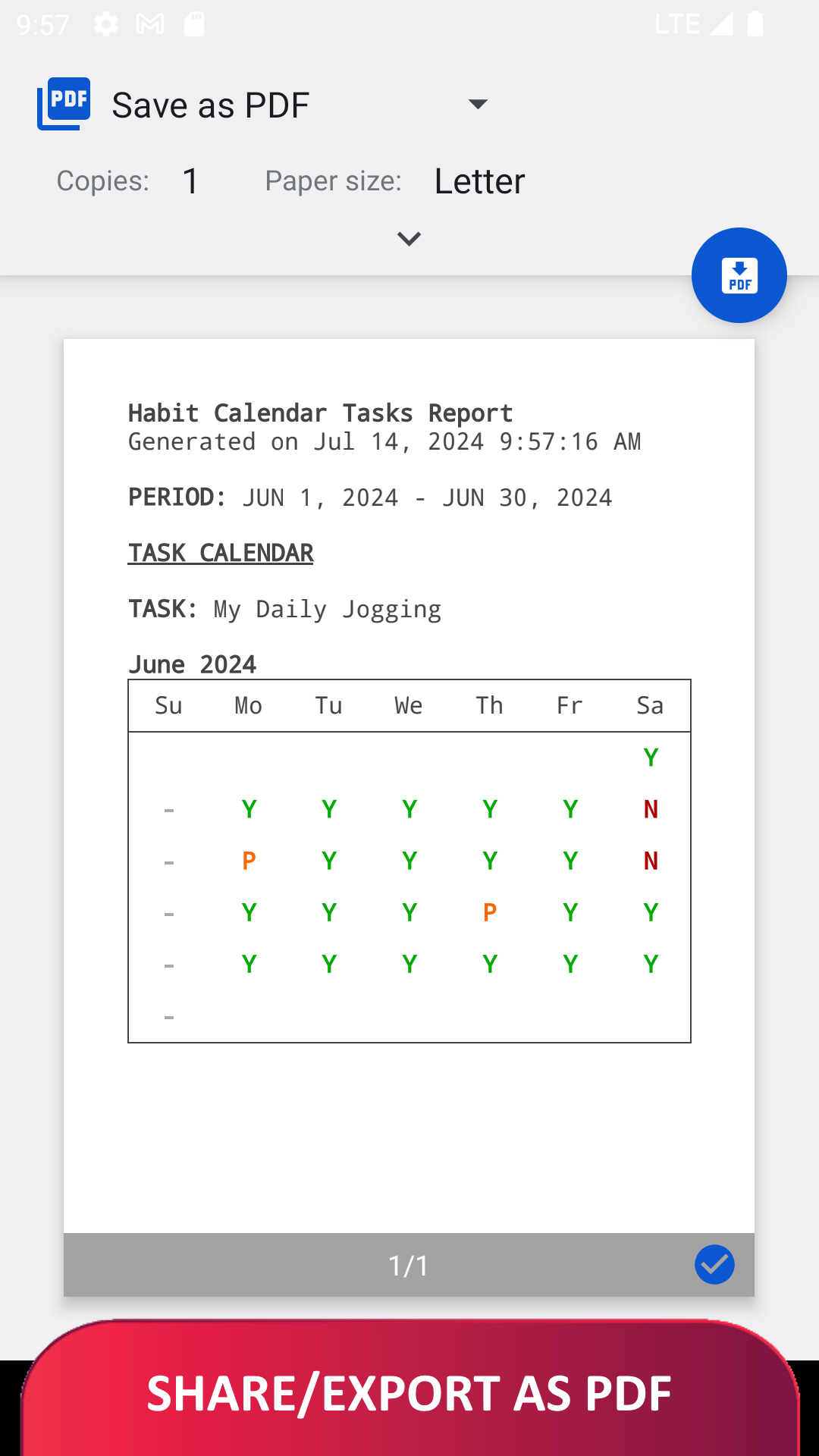 اسکرین شات 4 برنامه Habit Calendar: Habits Tracker