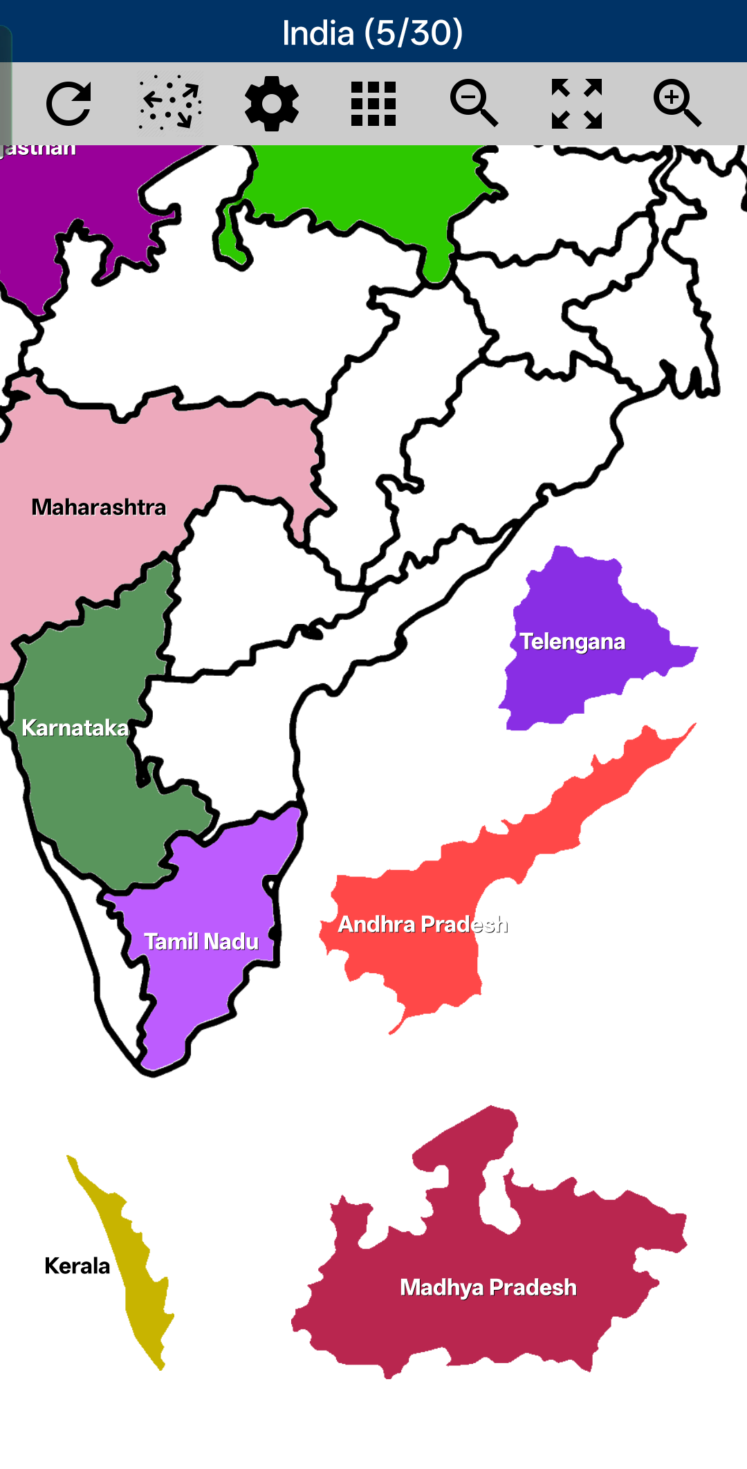 اسکرین شات 3 بازی India Map Puzzle