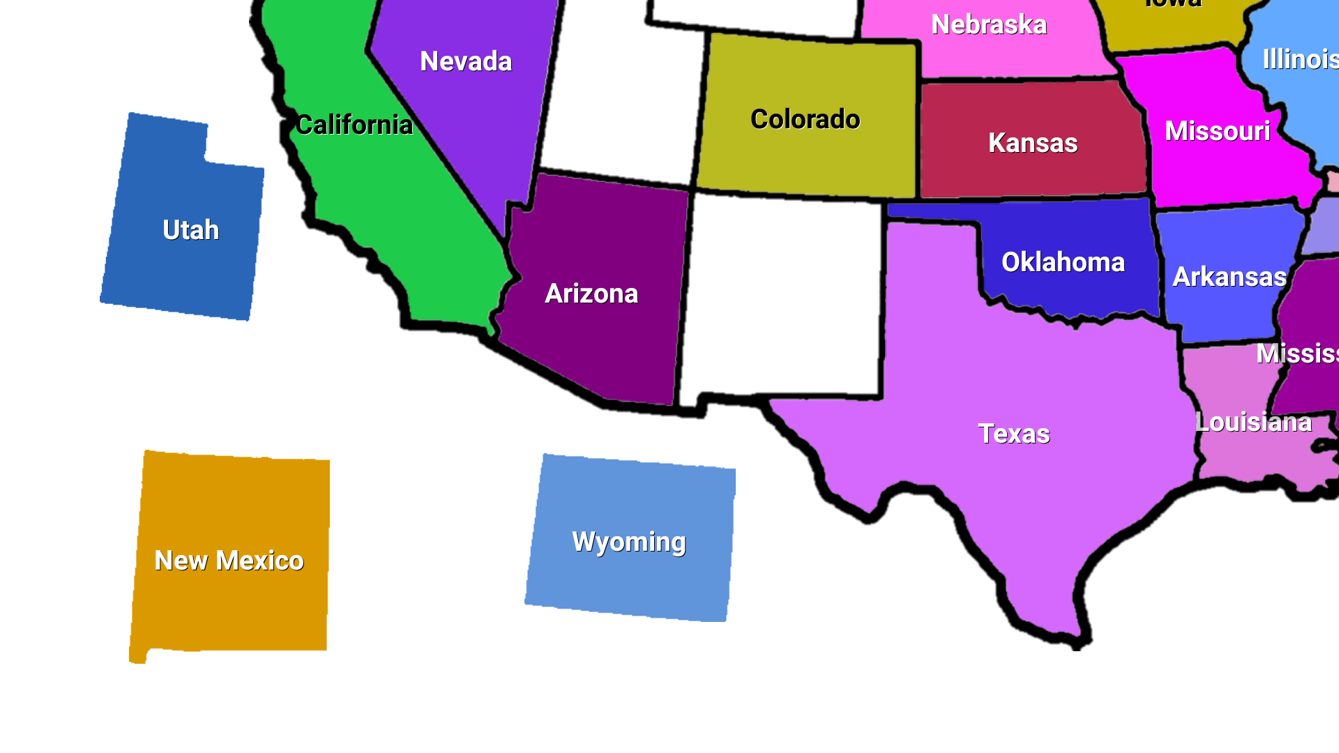 اسکرین شات 3 بازی USA Map Puzzle
