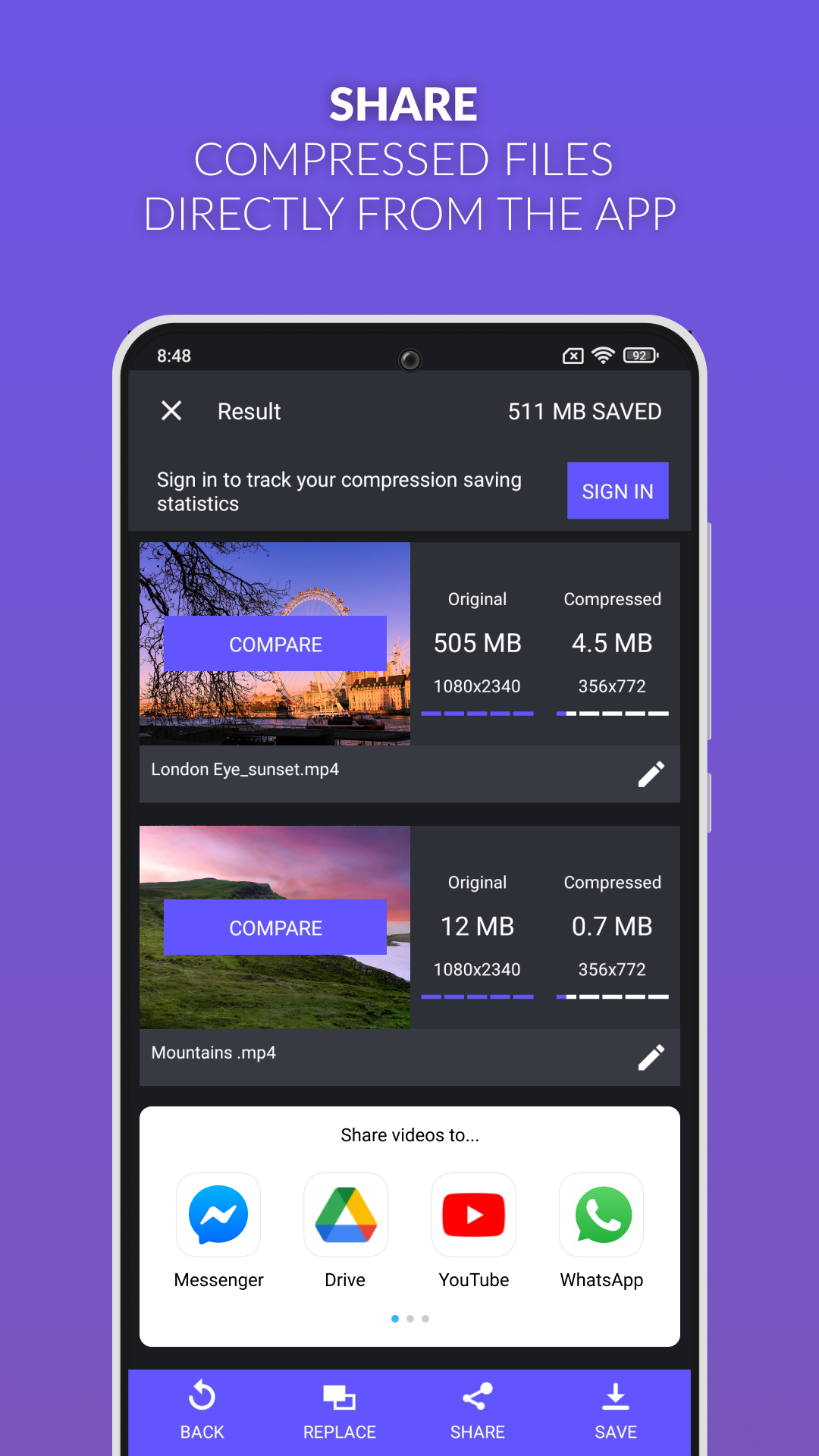 اسکرین شات 8 برنامه Panda Video Compress & Convert