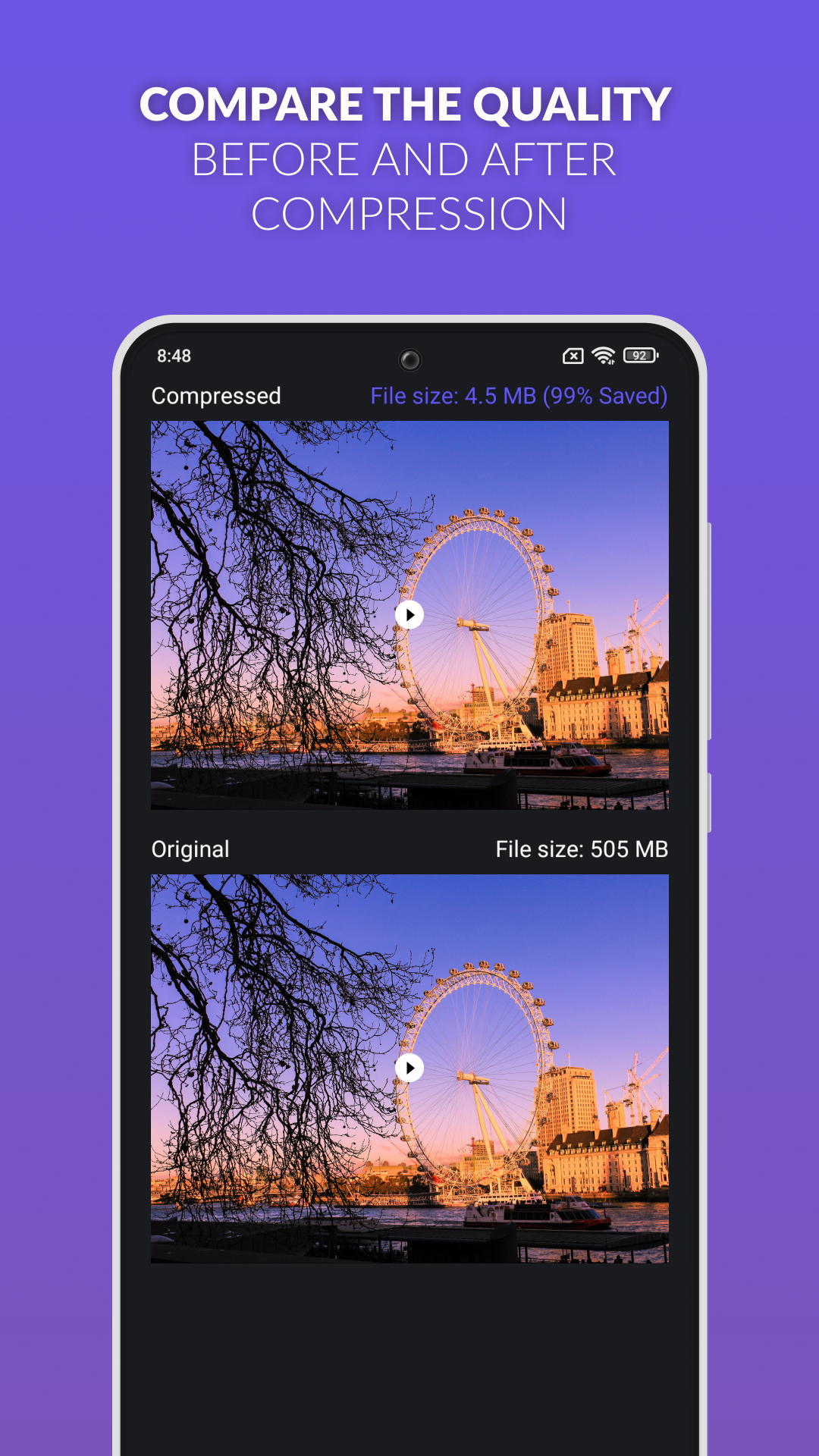 اسکرین شات 6 برنامه Panda Video Compress & Convert