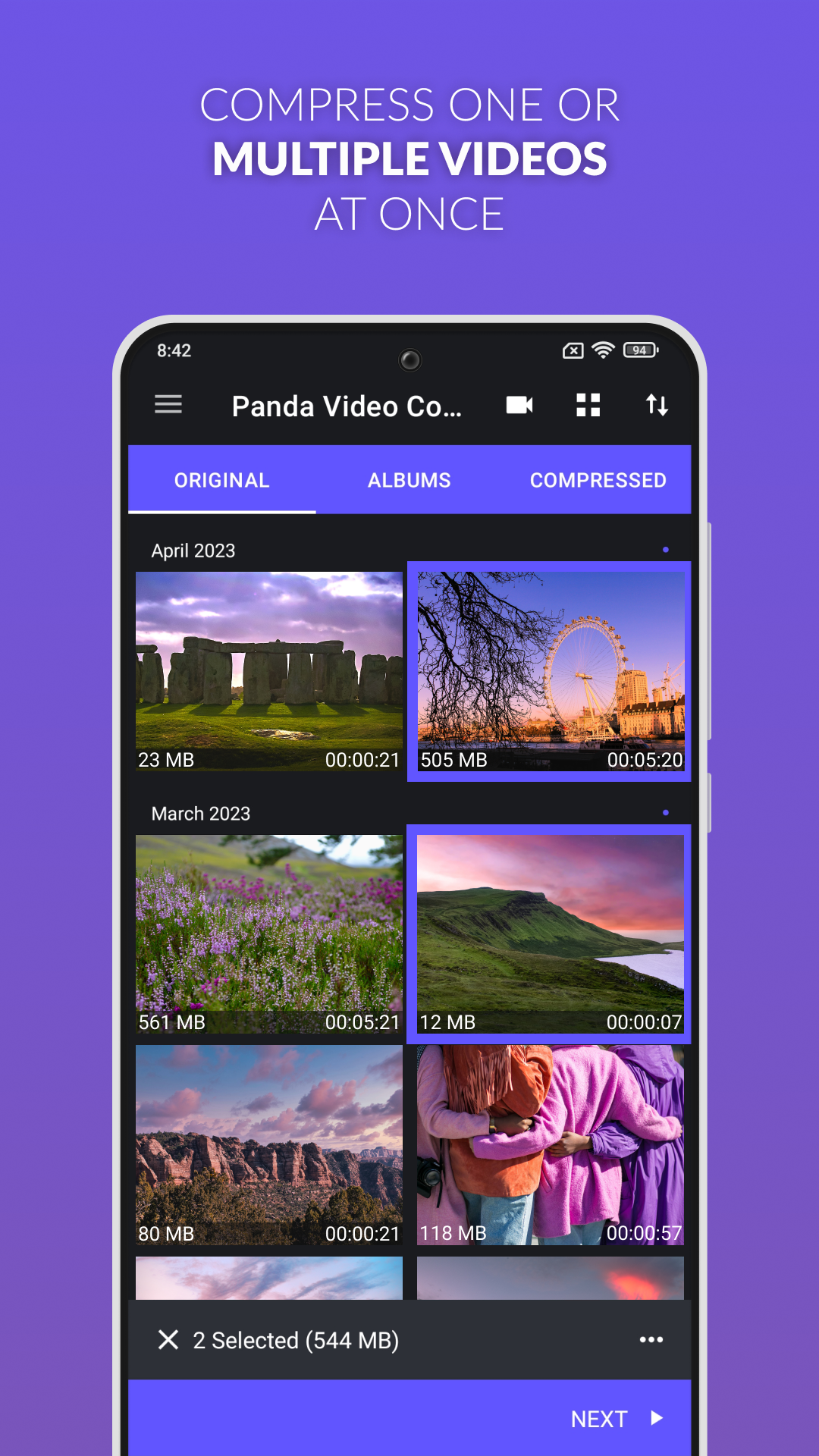 اسکرین شات 2 برنامه Panda Video Compress & Convert