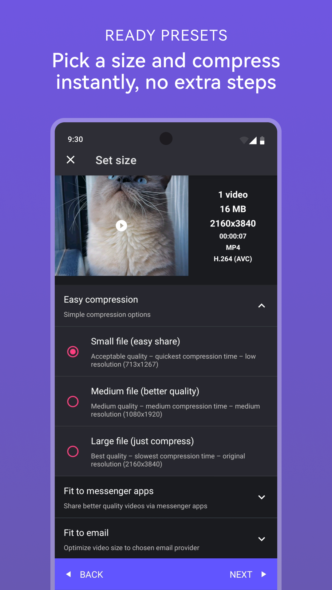 اسکرین شات 3 برنامه Panda Video Compress & Convert