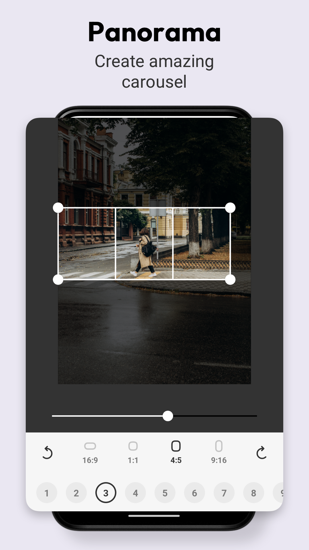 اسکرین شات 2 برنامه Panorama Crop - PanoCut