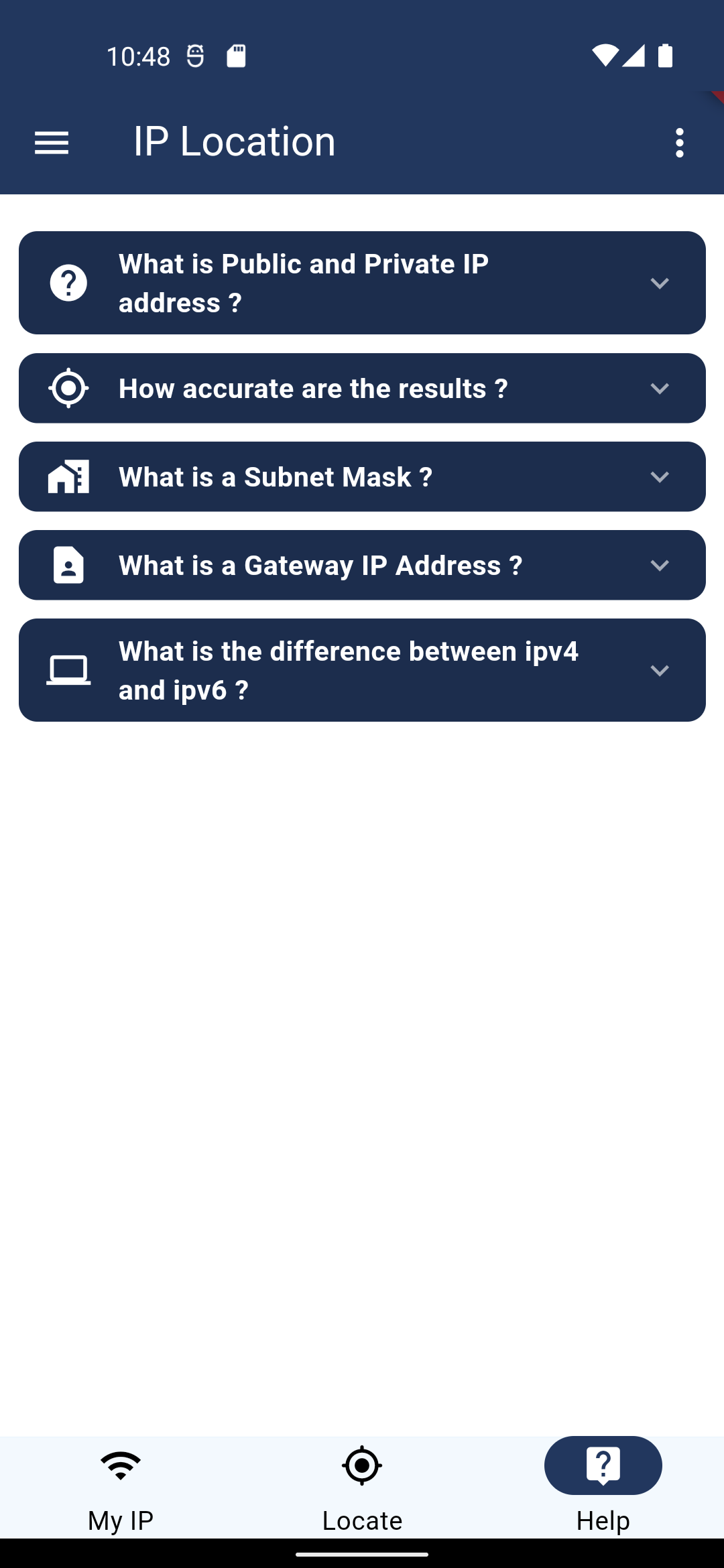 اسکرین شات 4 برنامه IP Location