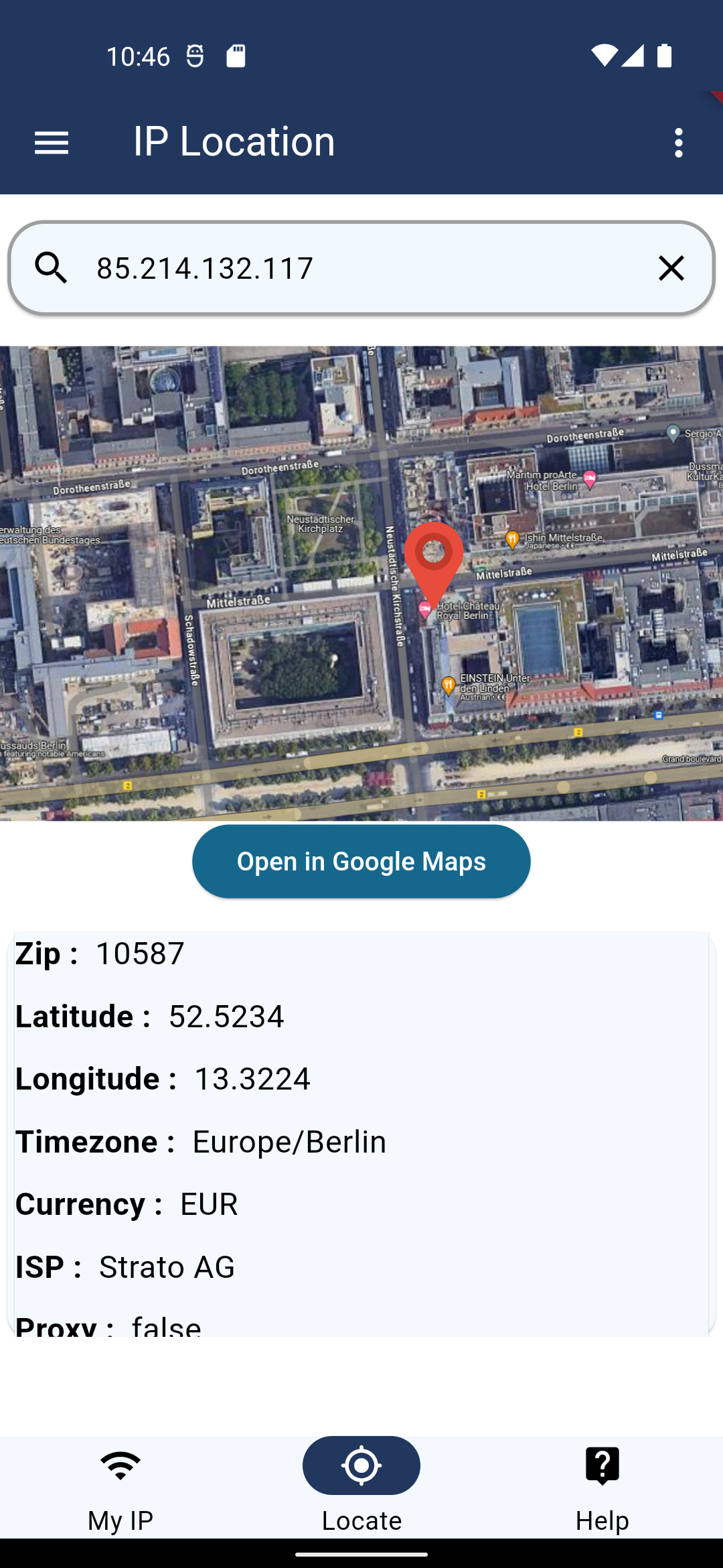 اسکرین شات 3 برنامه IP Location