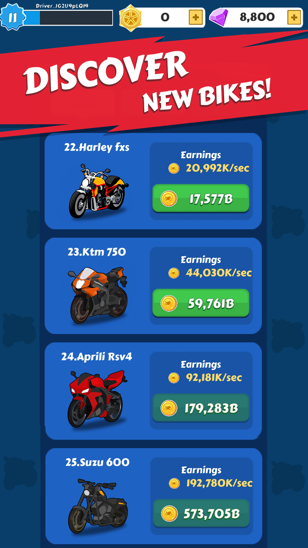 اسکرین شات 3 بازی Merge Bike game Idle Tycoon