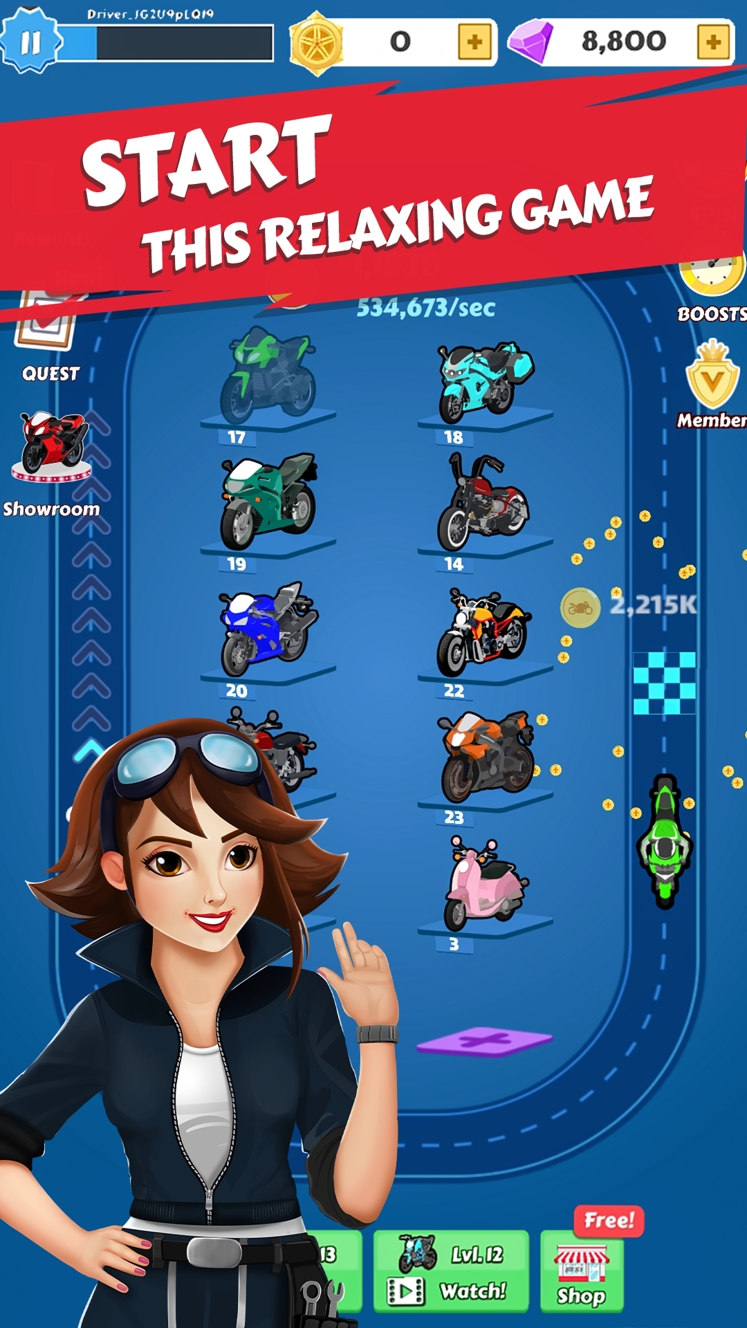 اسکرین شات 2 بازی Merge Bike game Idle Tycoon