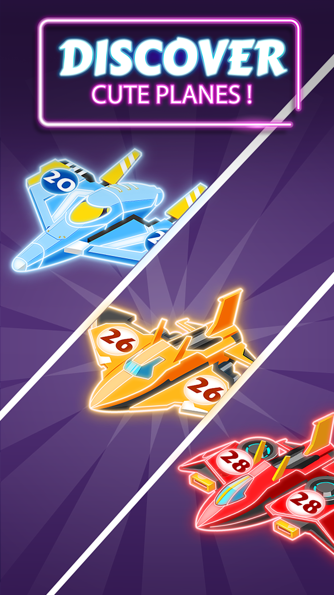 اسکرین شات 4 بازی Merge Planes Neon Game Idle
