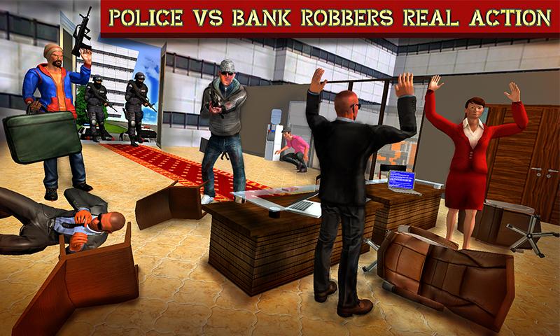 اسکرین شات 4 بازی Bank Robbers Strike : US Polic