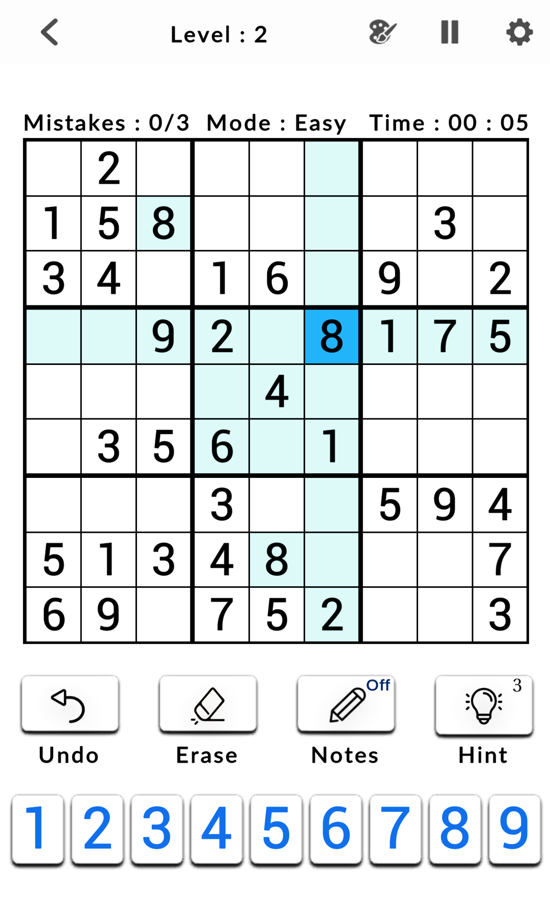 اسکرین شات 1 بازی Sudoku Classic