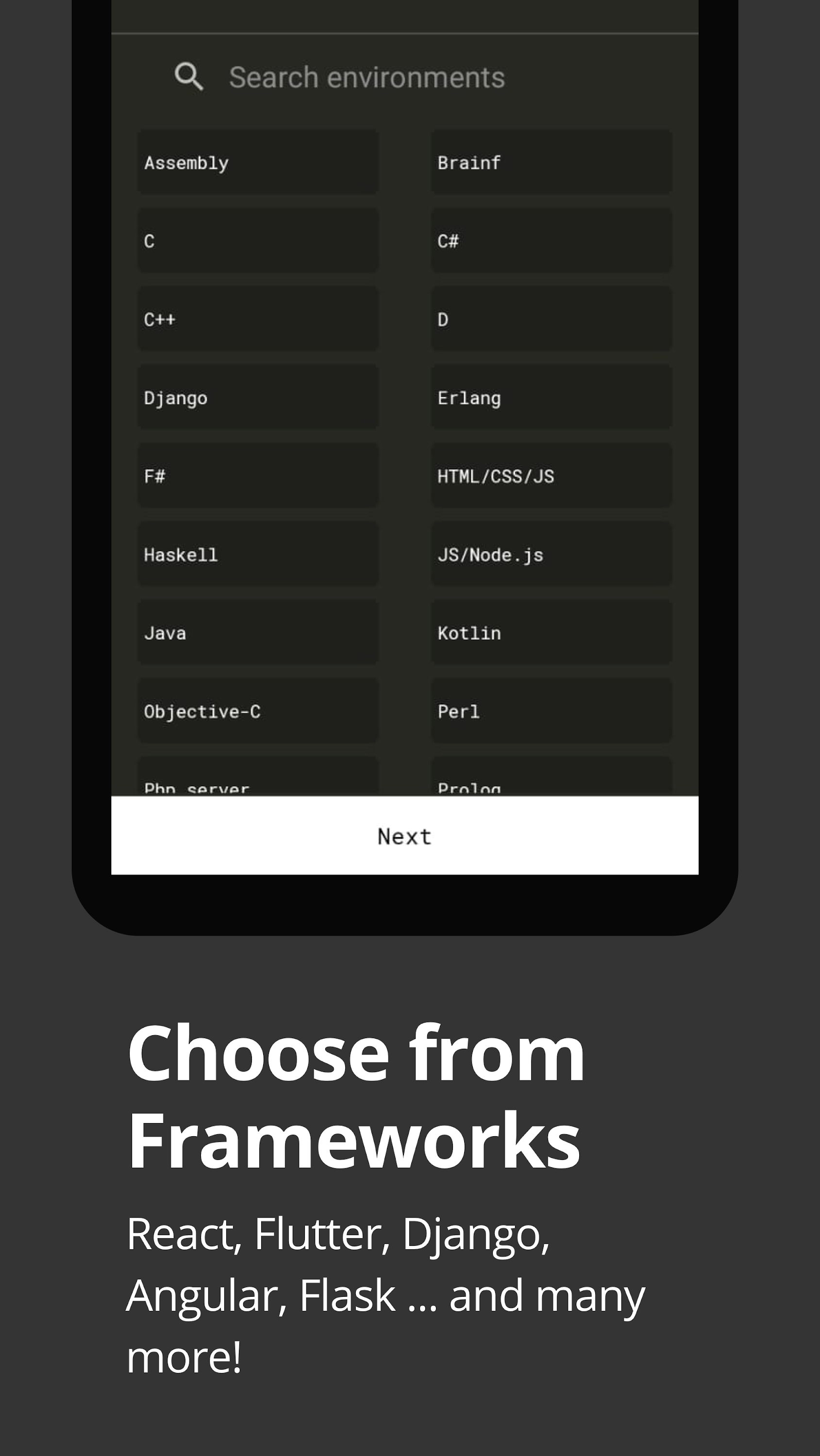 اسکرین شات 6 برنامه Dcoder, Compiler IDE :Code & P