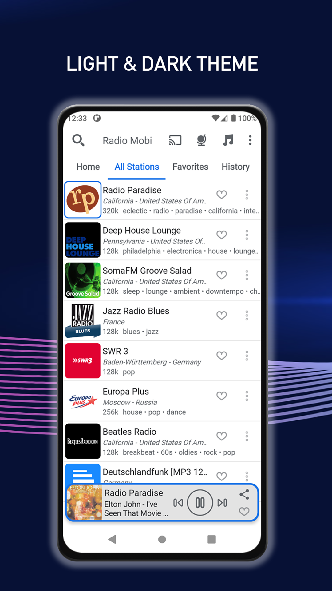 اسکرین شات 6 برنامه Radio Mobi: All World FM Radio
