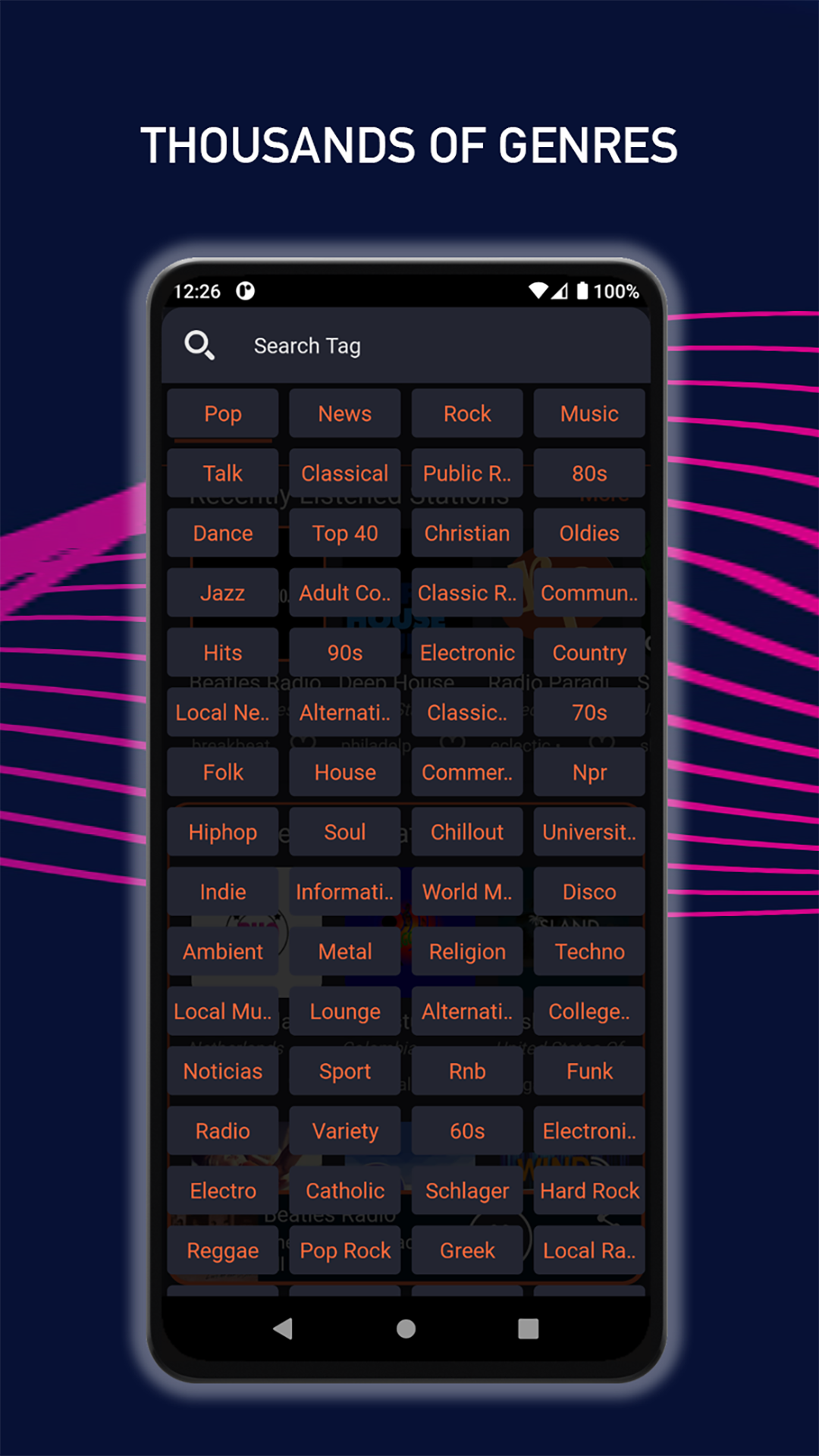 اسکرین شات 3 برنامه Radio Mobi: All World FM Radio
