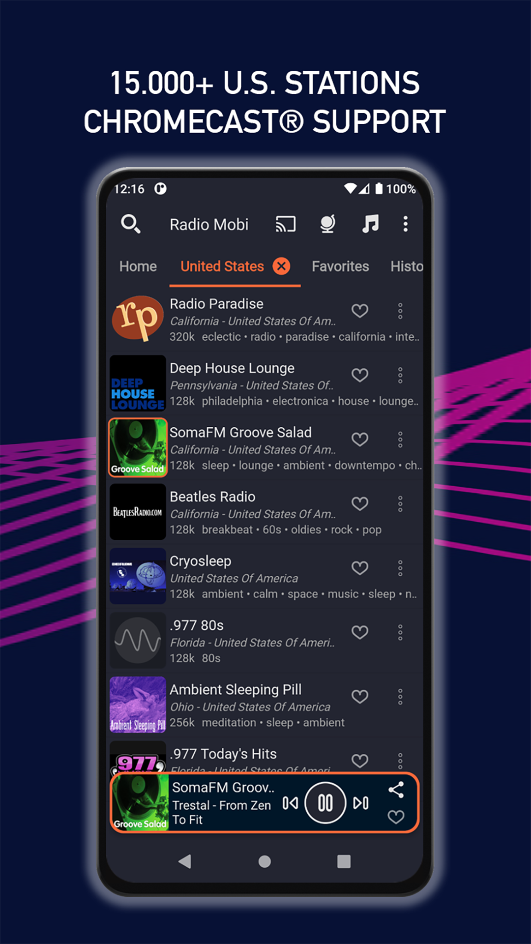 اسکرین شات 2 برنامه Radio Mobi: All World FM Radio