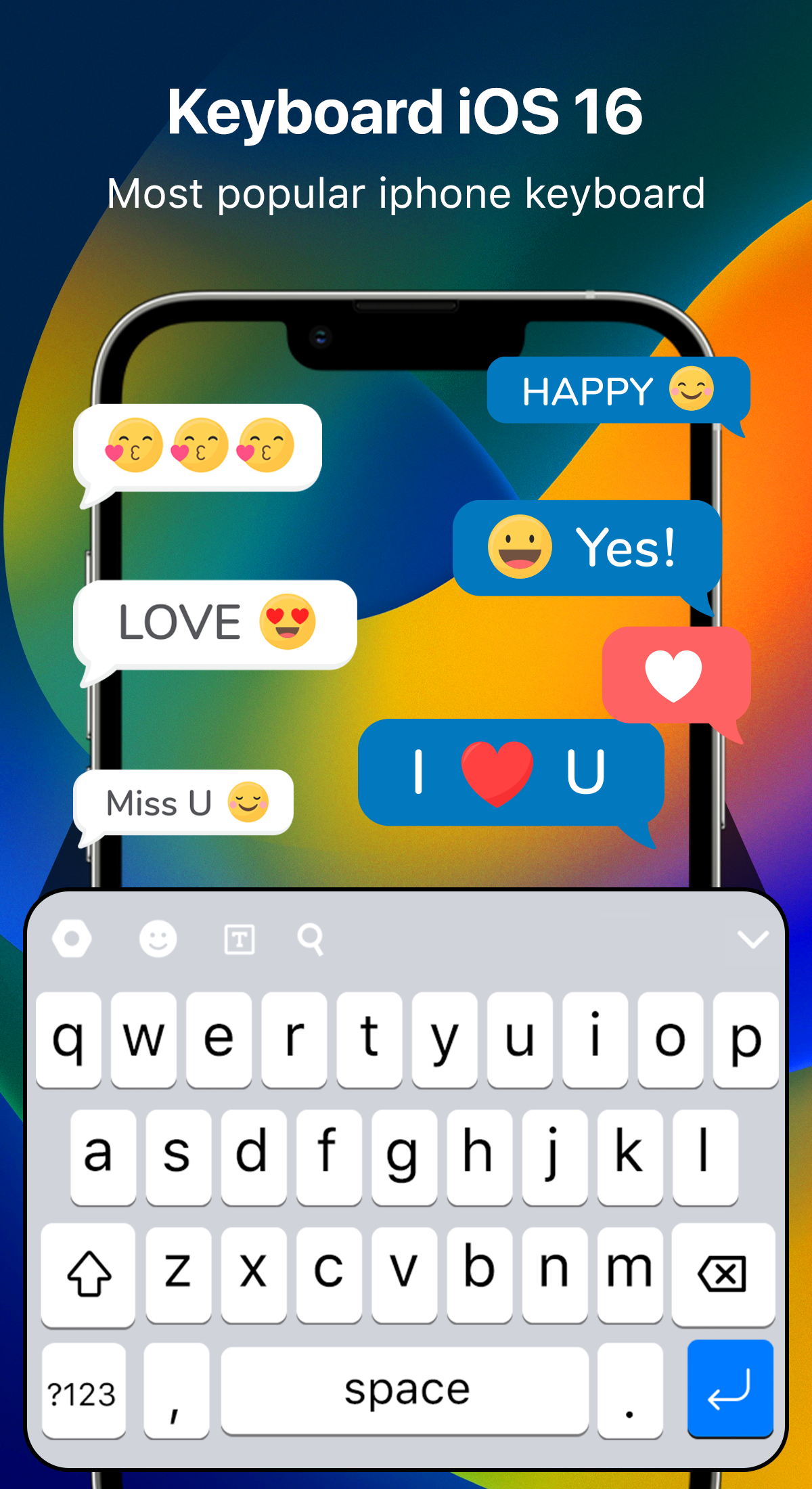 اسکرین شات 4 برنامه Keyboard iOS 16