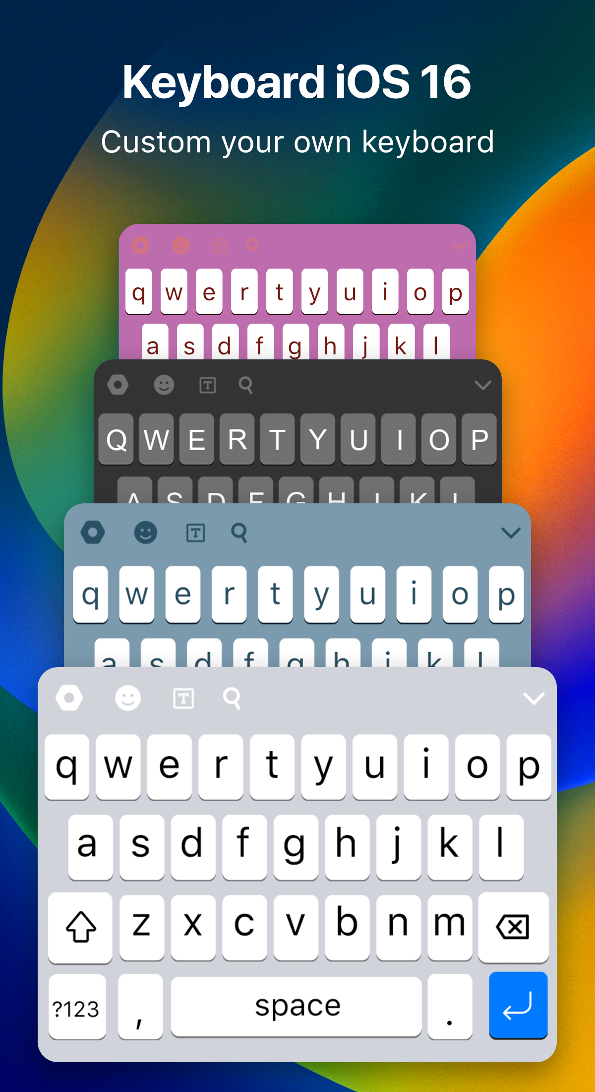 اسکرین شات 1 برنامه Keyboard iOS 16
