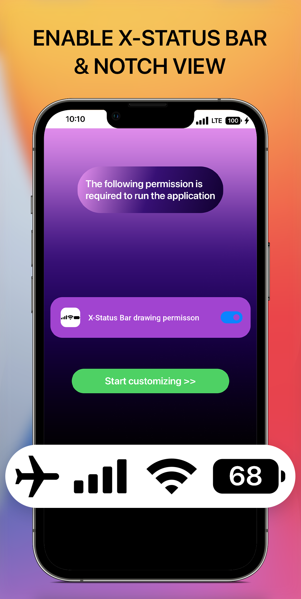 اسکرین شات 2 برنامه iCenter iOS 16: X - Status Bar