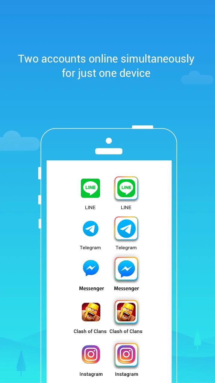 اسکرین شات 1 برنامه Parallel Space Lite－Dual App