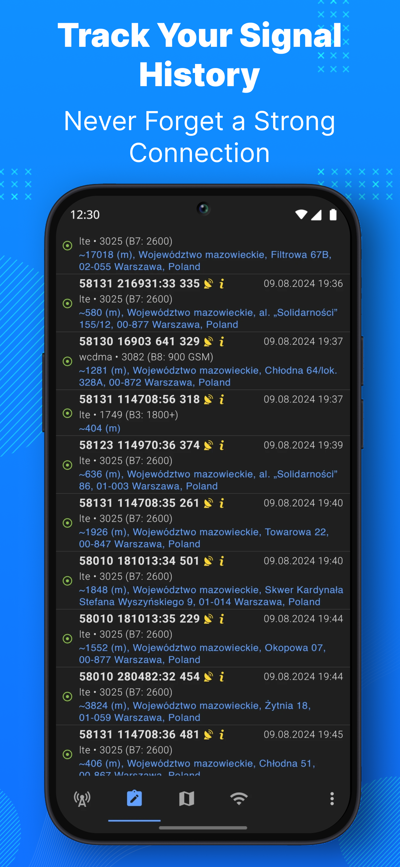 اسکرین شات 5 برنامه Netmonitor: 5G, Cell & WiFi