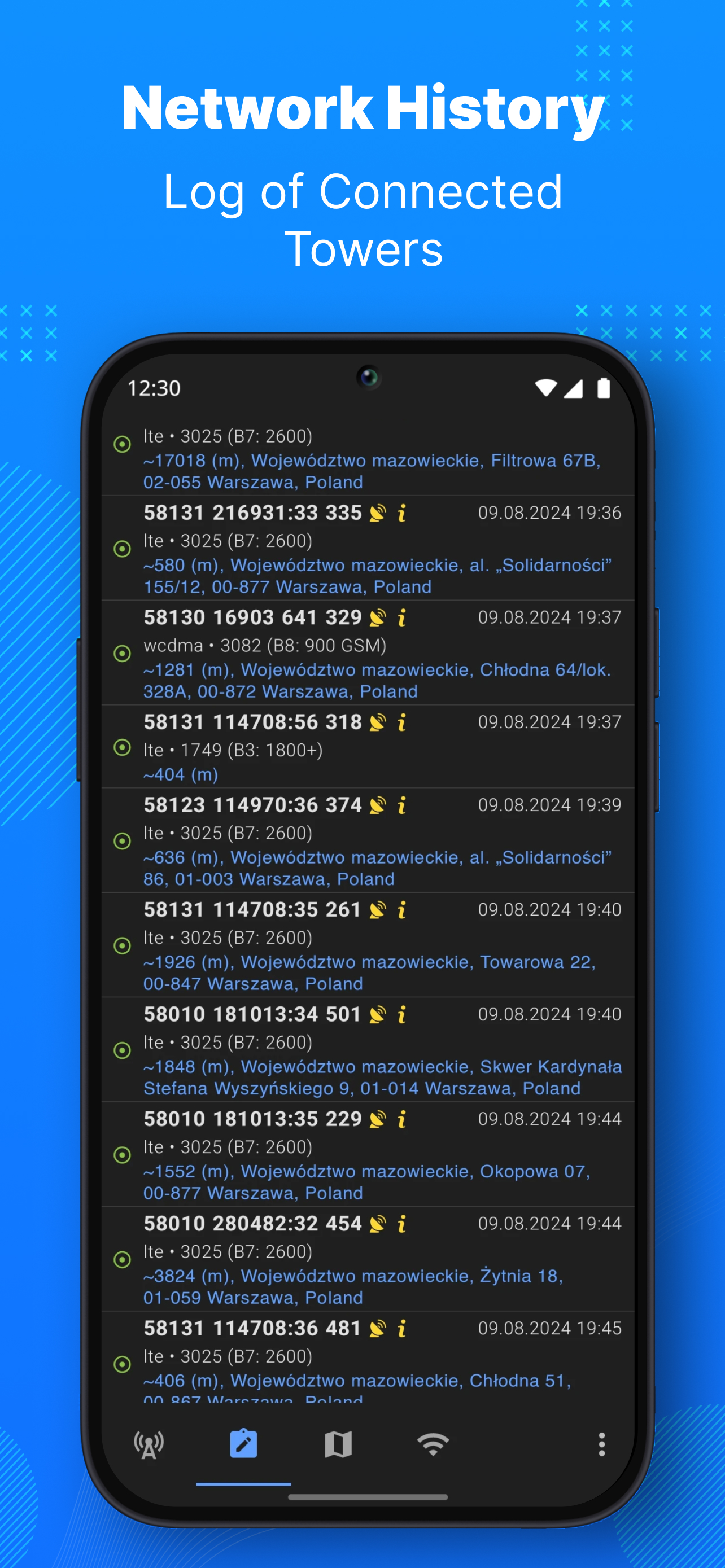اسکرین شات 6 برنامه Netmonitor: 5G, Cell & WiFi