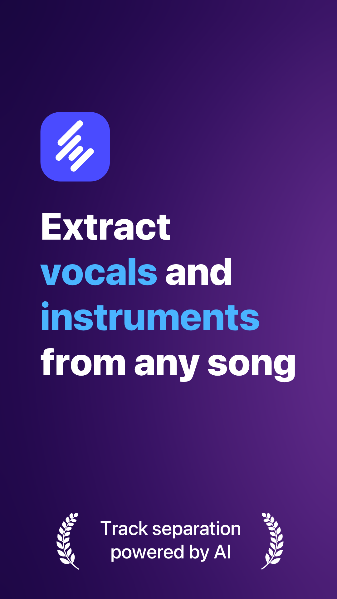 اسکرین شات 1 برنامه Unmix - Music & Vocal Remover