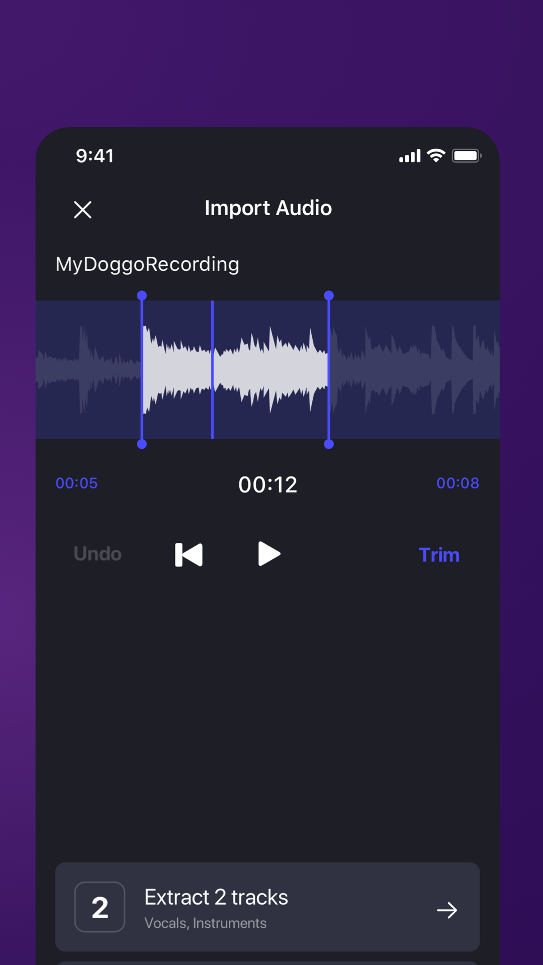 اسکرین شات 5 برنامه Unmix - Music & Vocal Remover