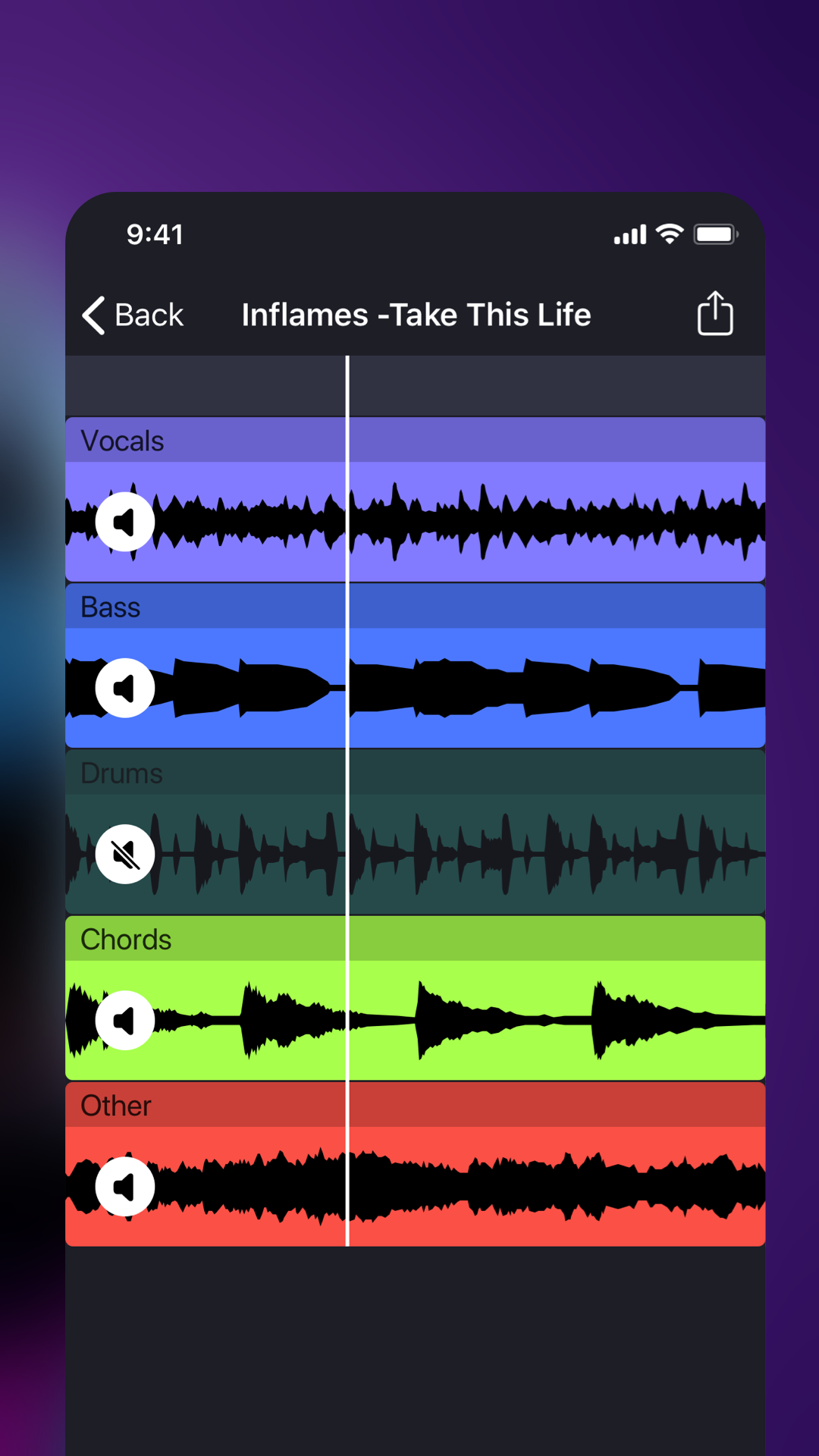 اسکرین شات 3 برنامه Unmix - Music & Vocal Remover