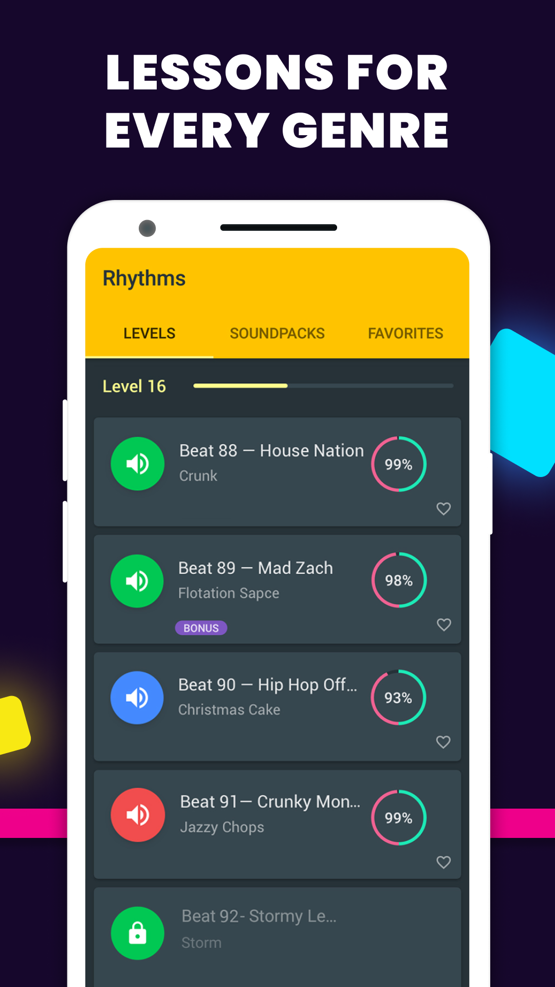اسکرین شات 4 برنامه Rhythms - Drum pad lessons