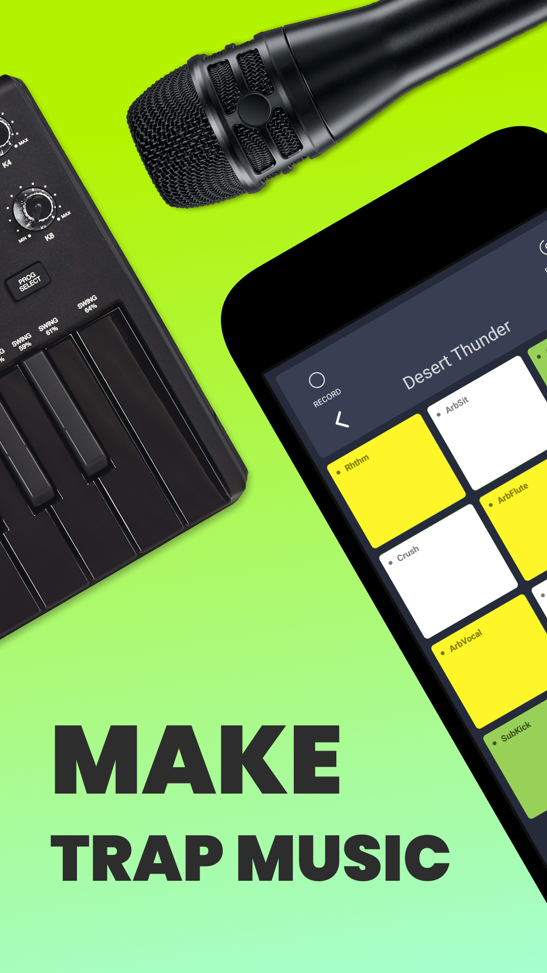 اسکرین شات 1 برنامه Trap Drum Pads 24 - Make Beats