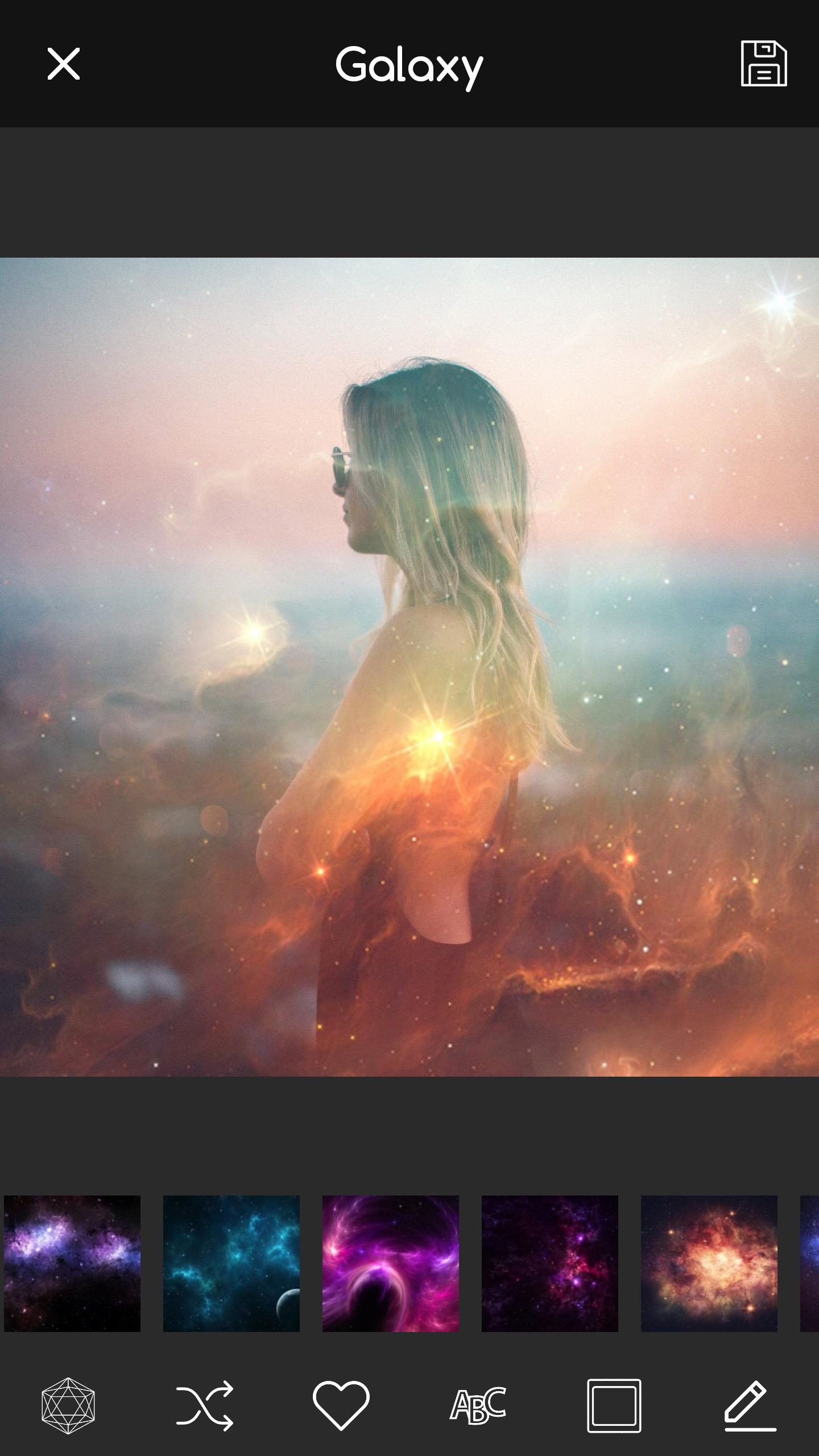 اسکرین شات 1 برنامه Galaxy Overlay Photo App