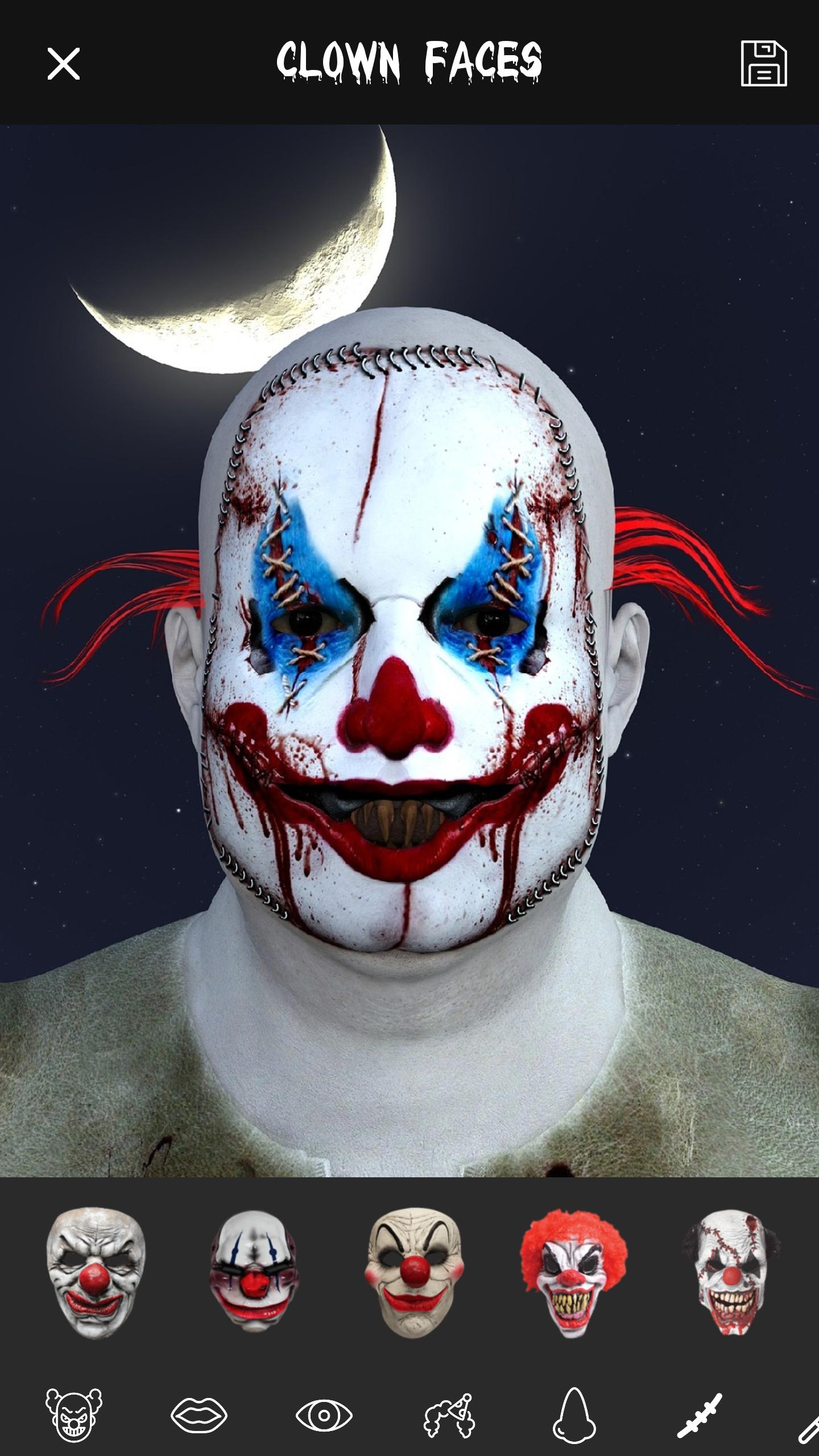 اسکرین شات 1 برنامه Scary Clown Photo Pranks