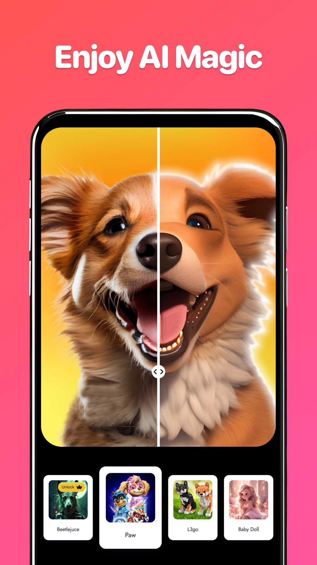 اسکرین شات 4 برنامه PawAI: AI Cartoon Pet Filter