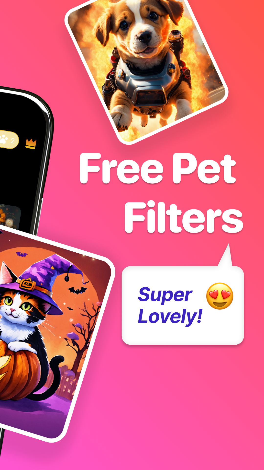 اسکرین شات 3 برنامه PawAI: AI Cartoon Pet Filter