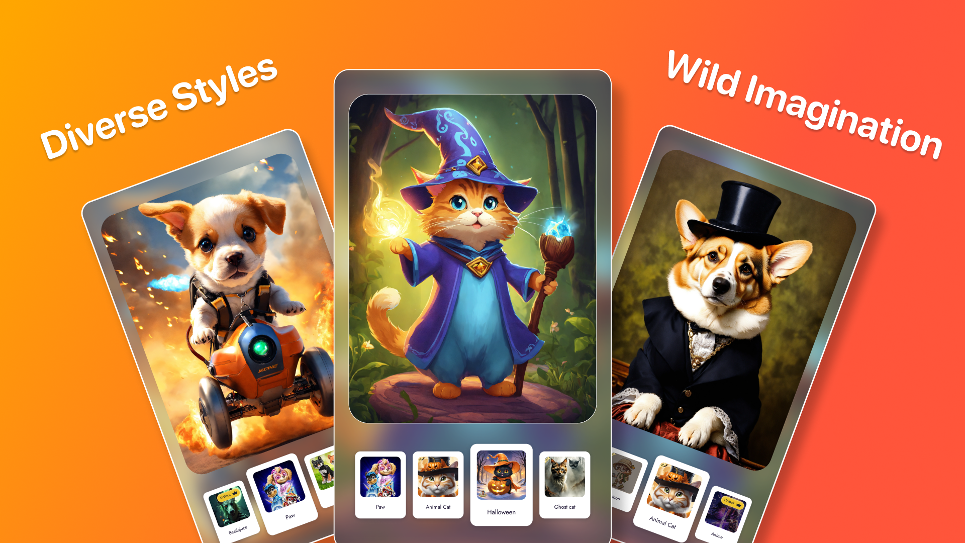اسکرین شات 1 برنامه PawAI: AI Cartoon Pet Filter