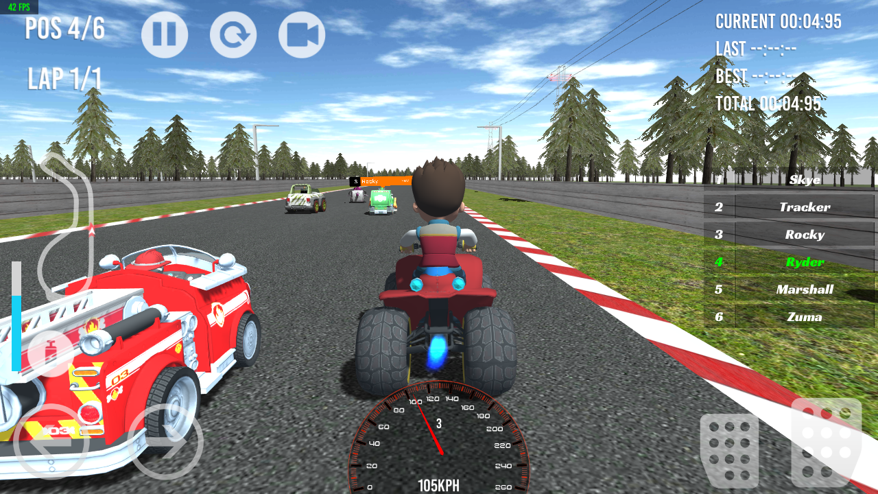 اسکرین شات 1 بازی Paw Racing Car Patrol Race