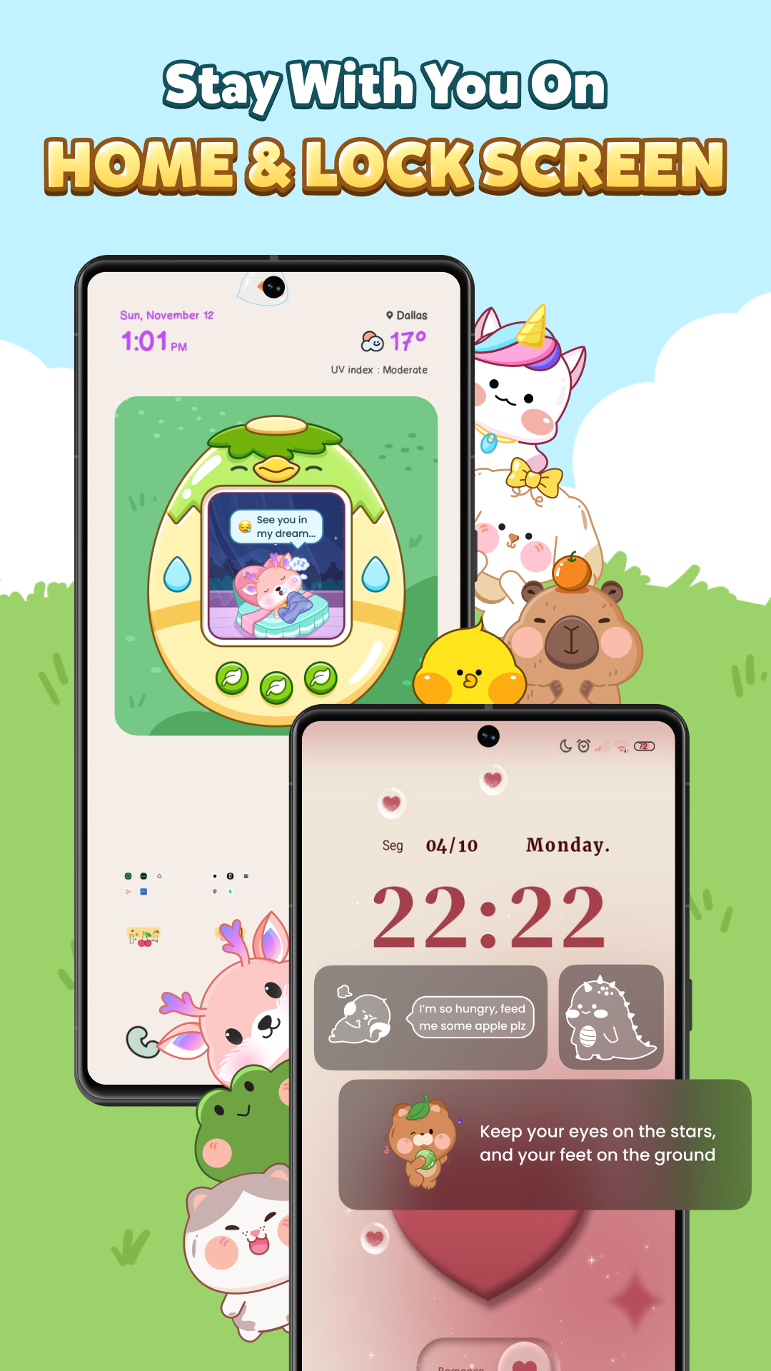 اسکرین شات 4 برنامه Pet Widget Virtual Pets Screen