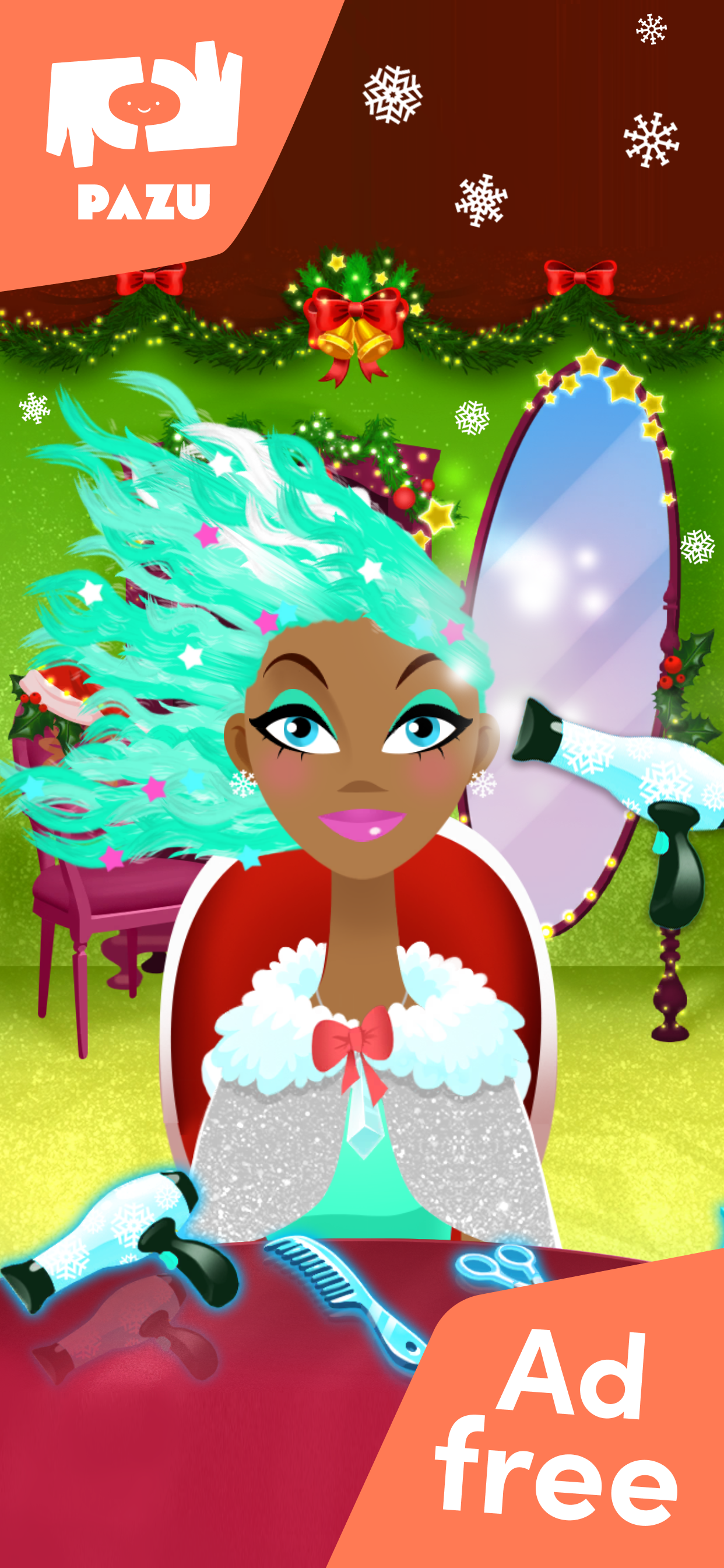 اسکرین شات 2 بازی Girls Hair Salon Christmas